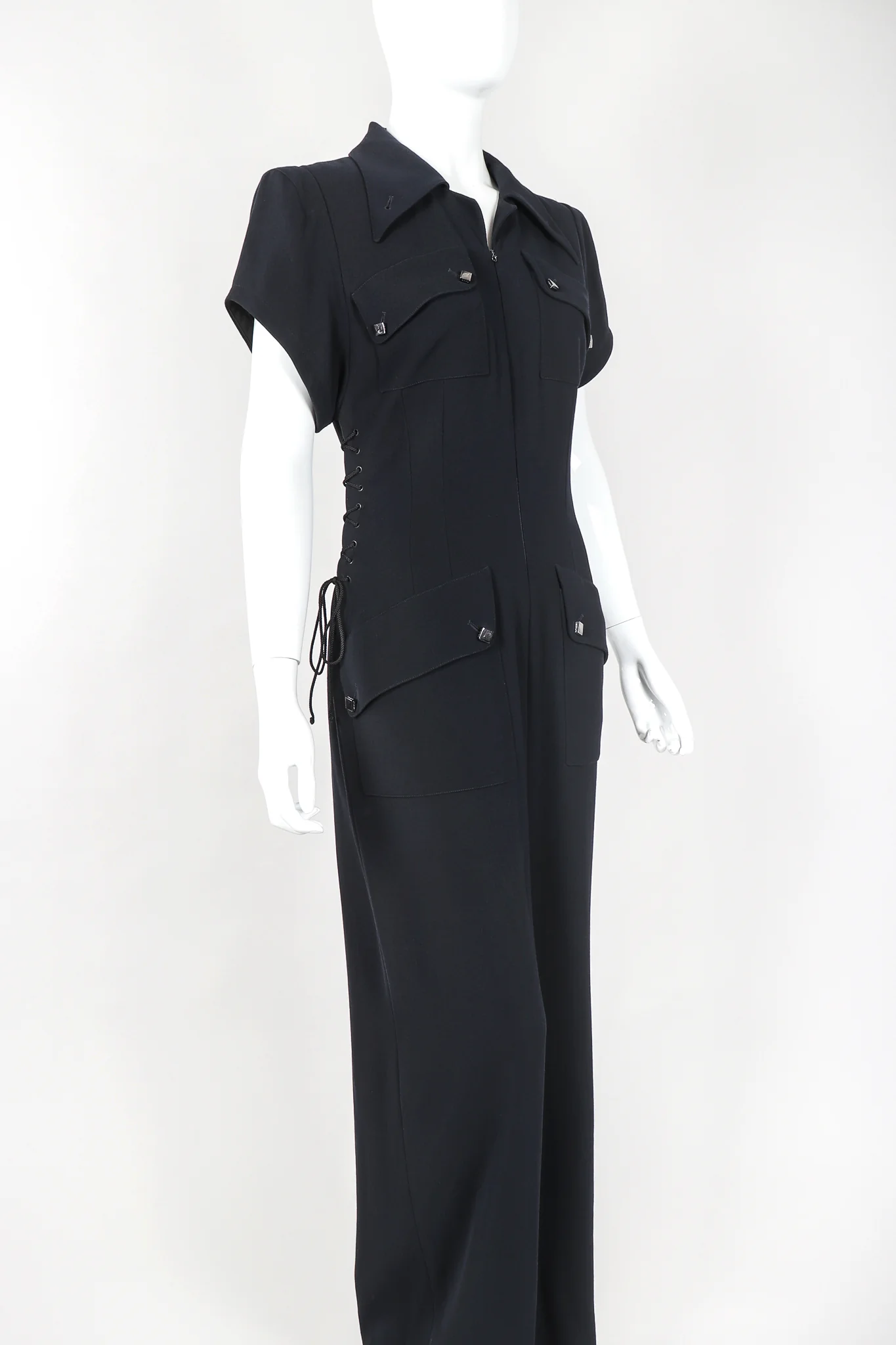 Lace-Up Utility Jumpsuit - Image 2
