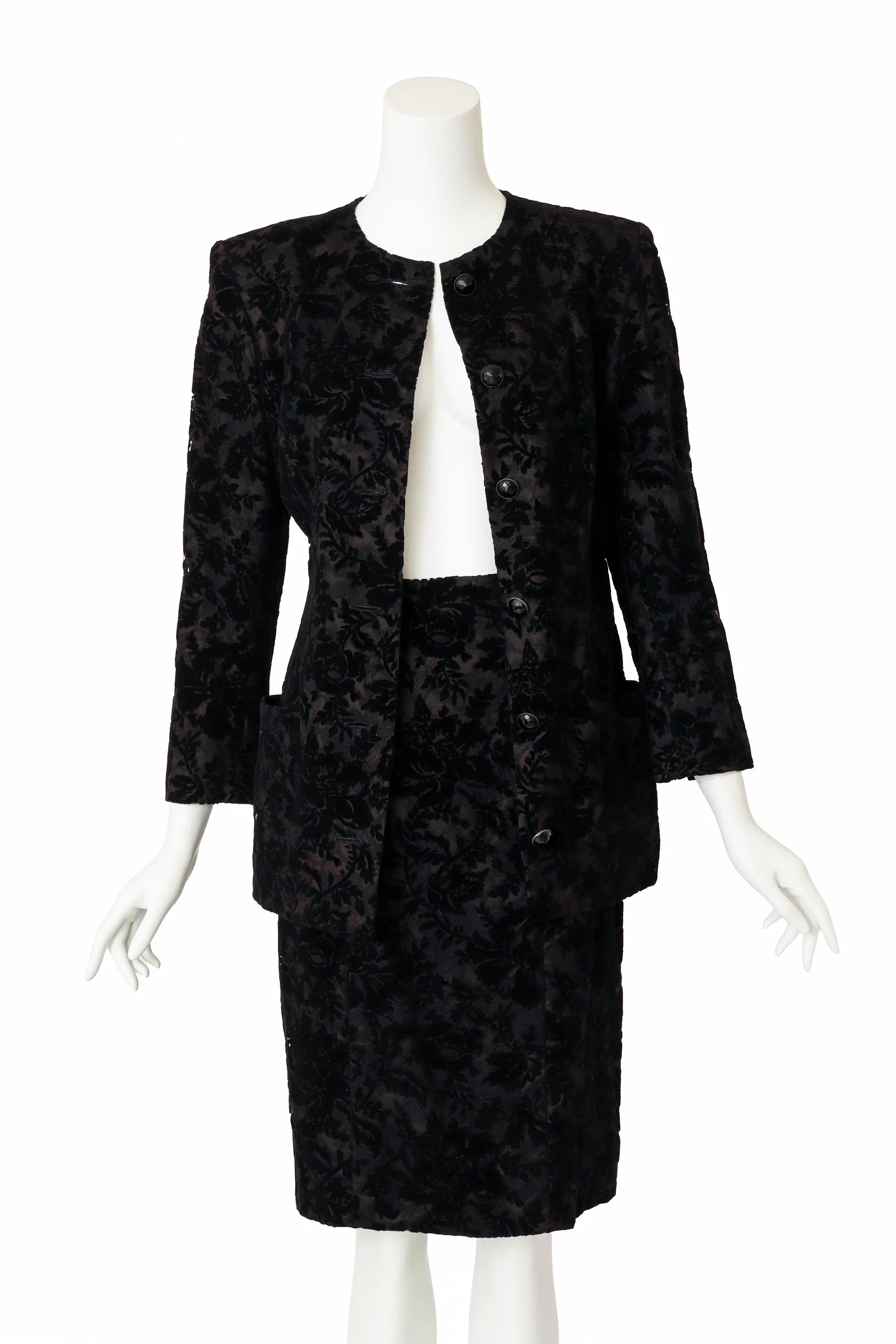 Velvet Lace Jacket & Skirt Set - Image 2