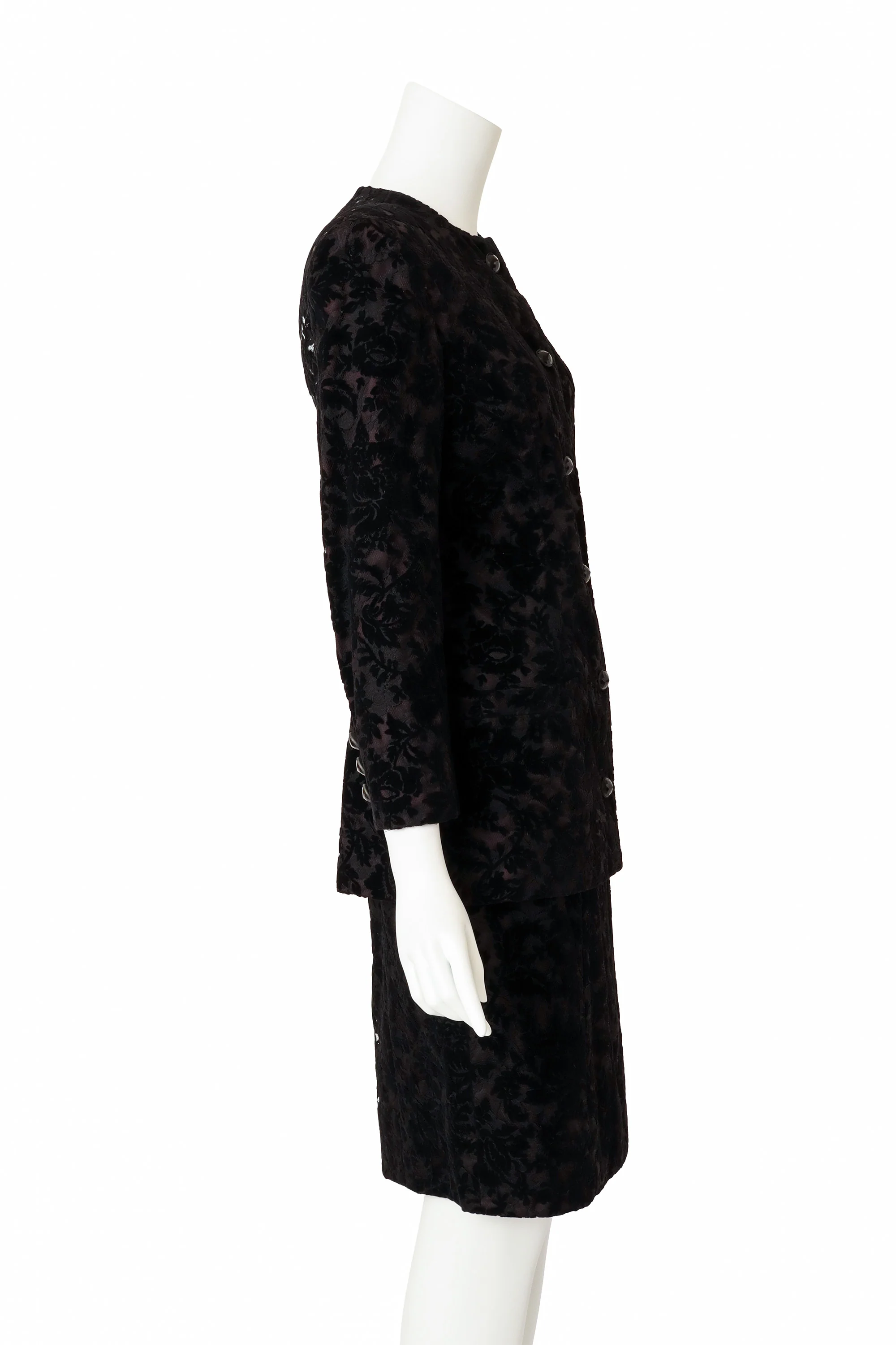 Velvet Lace Jacket & Skirt Set - Image 3