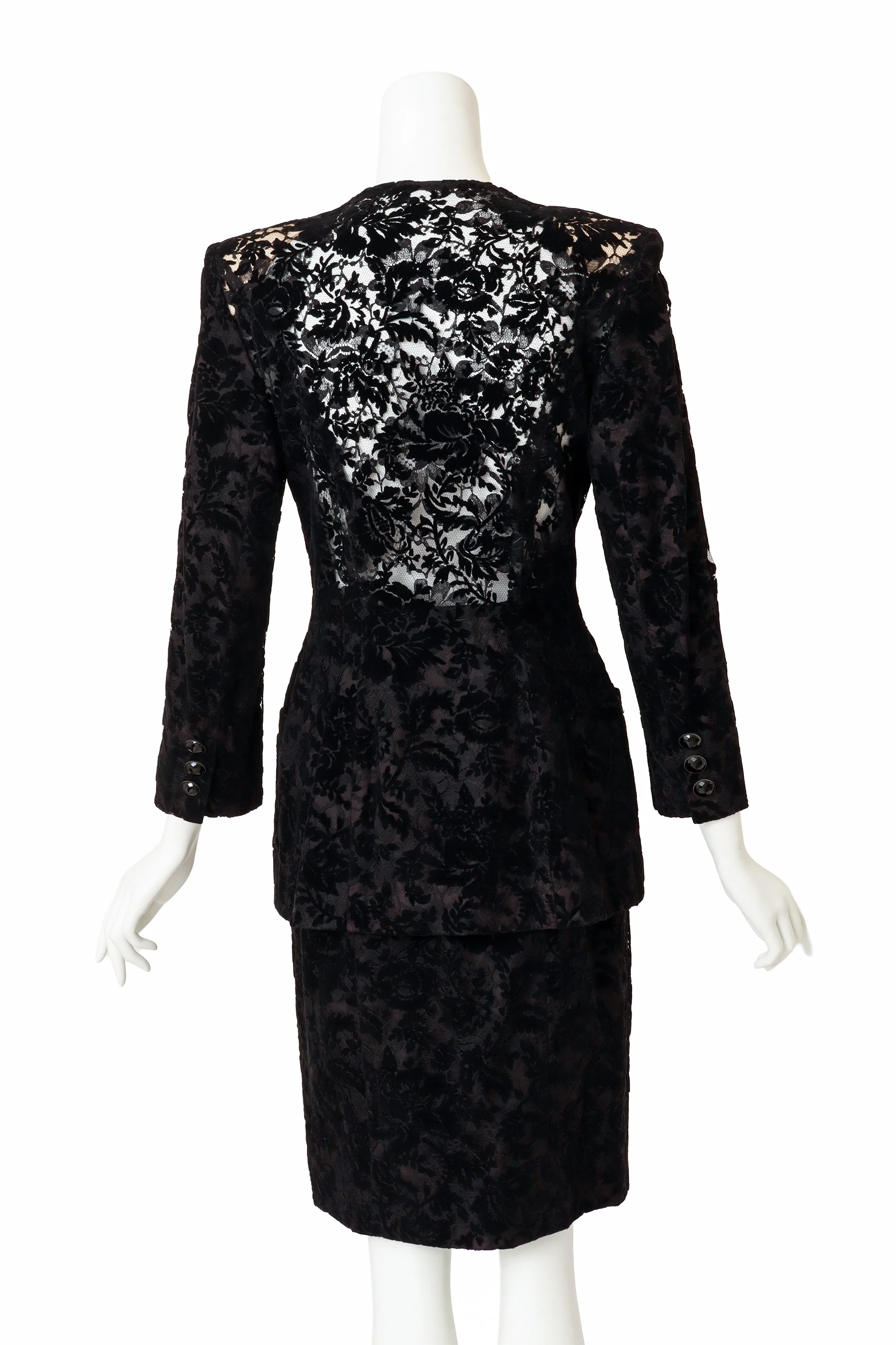 Velvet Lace Jacket & Skirt Set - Image 4
