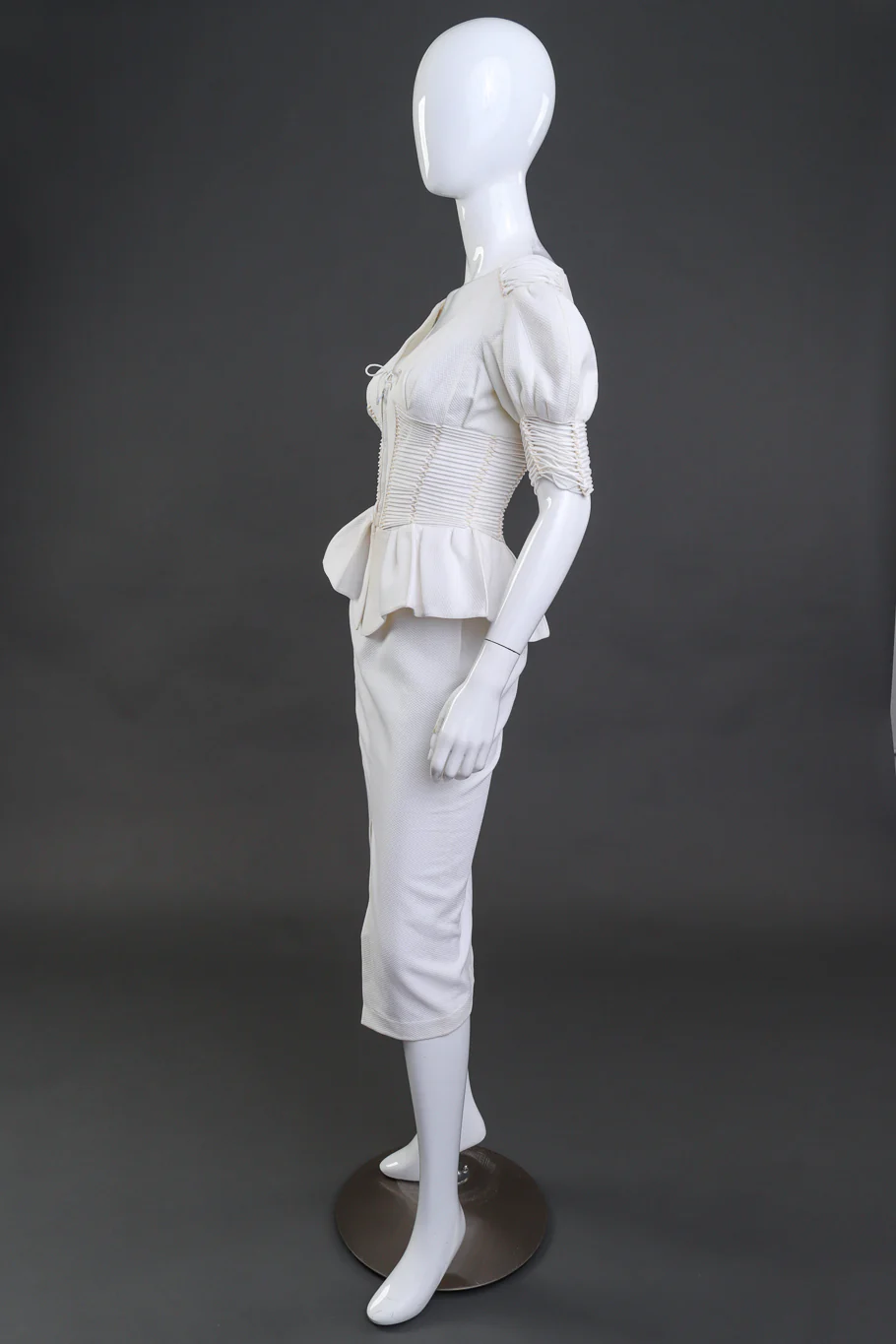 Laced Peplum Jacket & Skirt Suit - Image 3