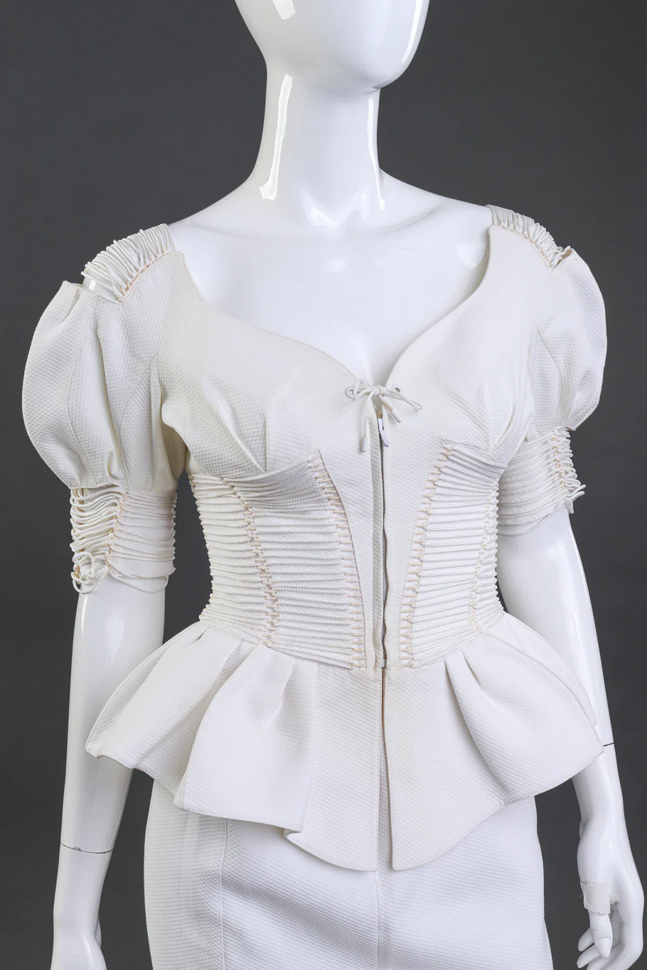 Laced Peplum Jacket & Skirt Suit - Image 4