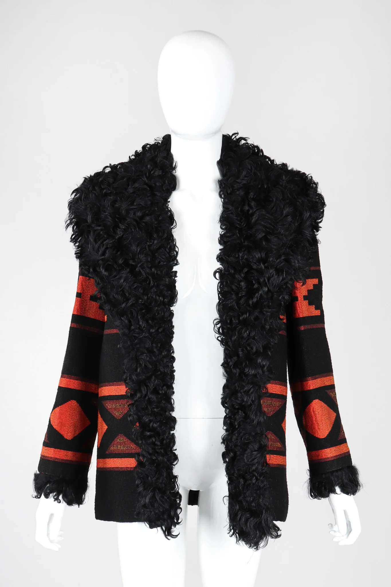 Lamb Collar Tapestry Coat - Image 2
