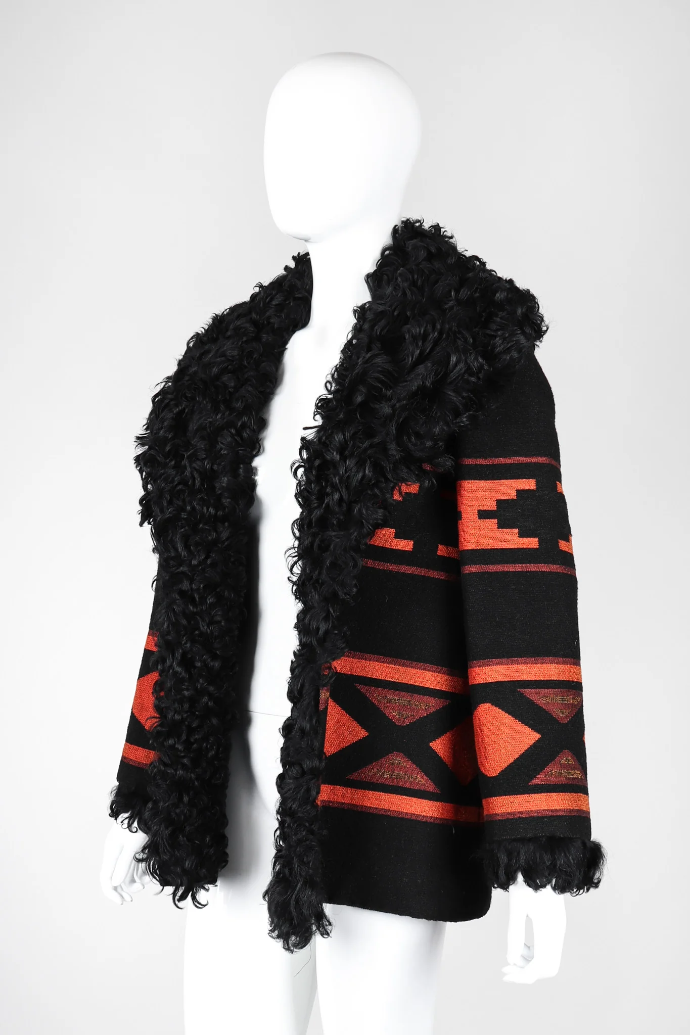 Lamb Collar Tapestry Coat - Image 3
