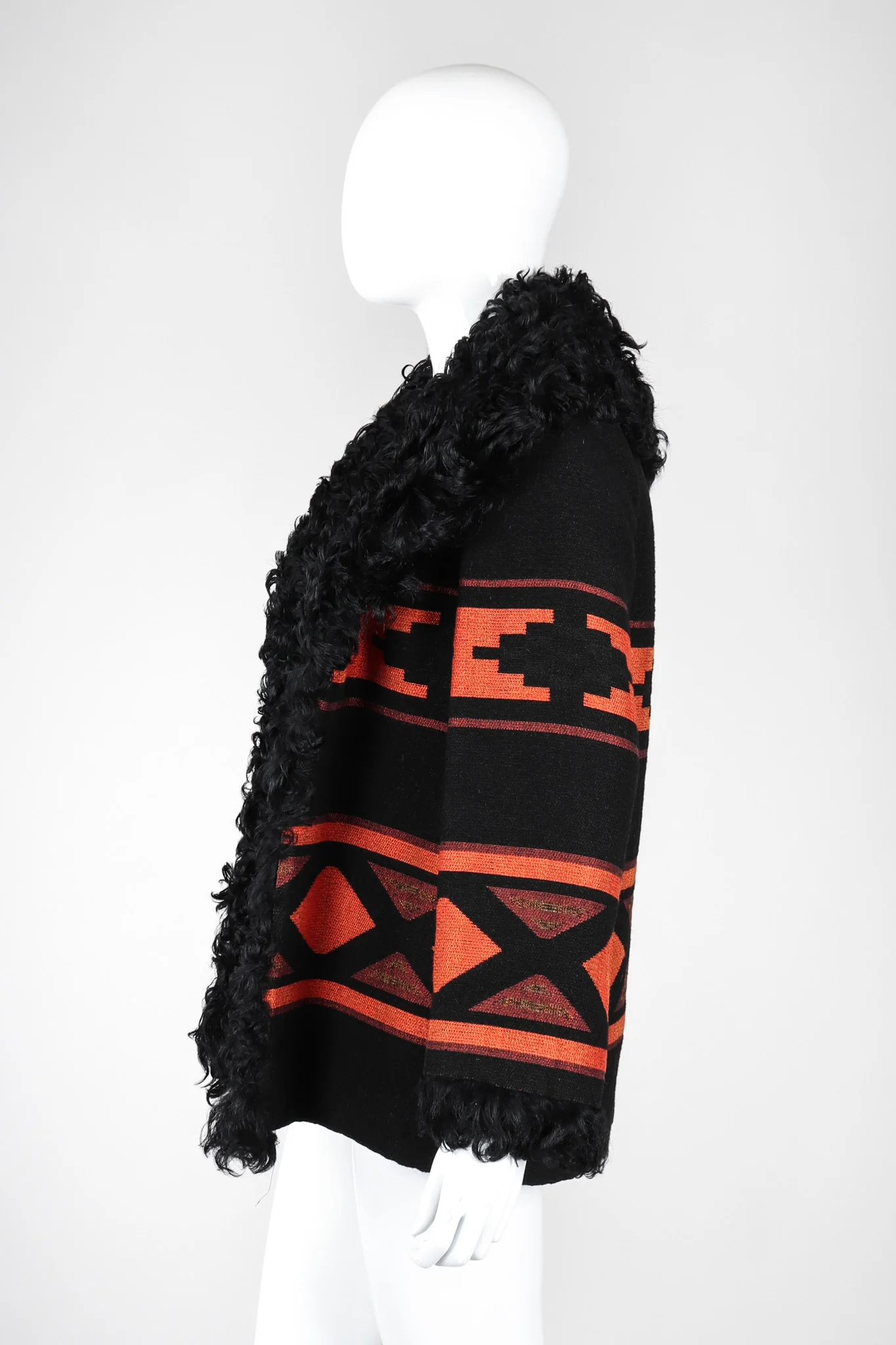 Lamb Collar Tapestry Coat - Image 4