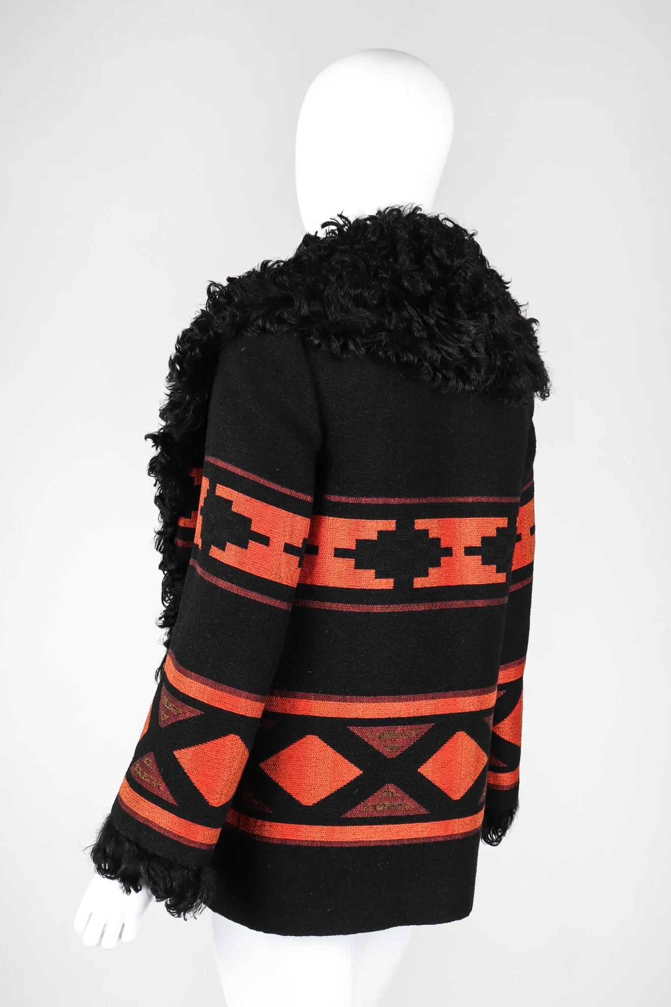 Lamb Collar Tapestry Coat - Image 5