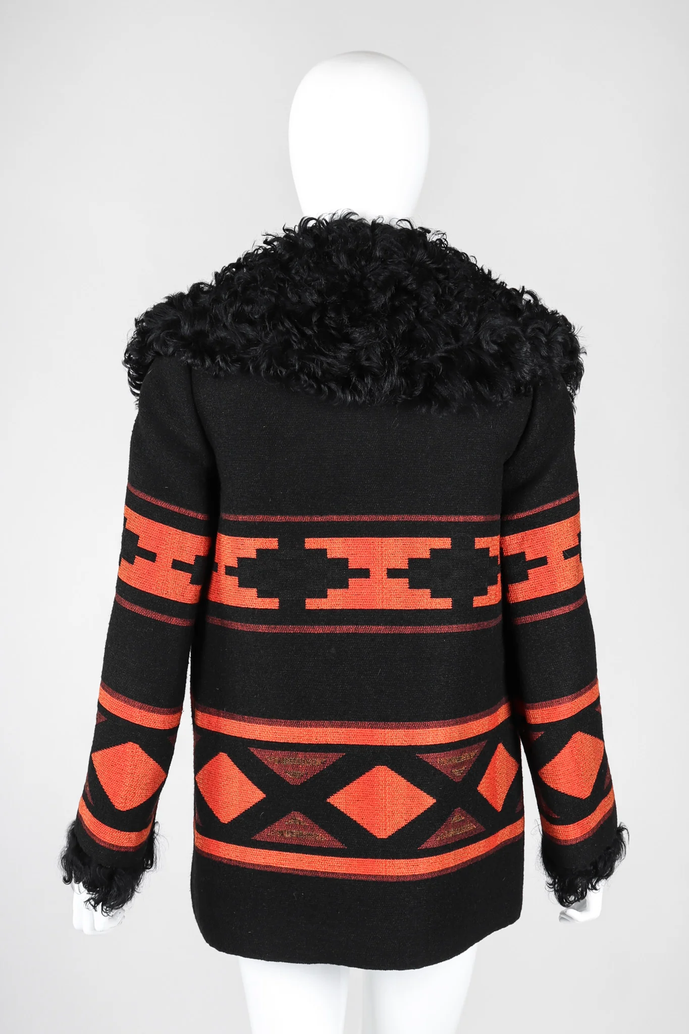 Lamb Collar Tapestry Coat - Image 6