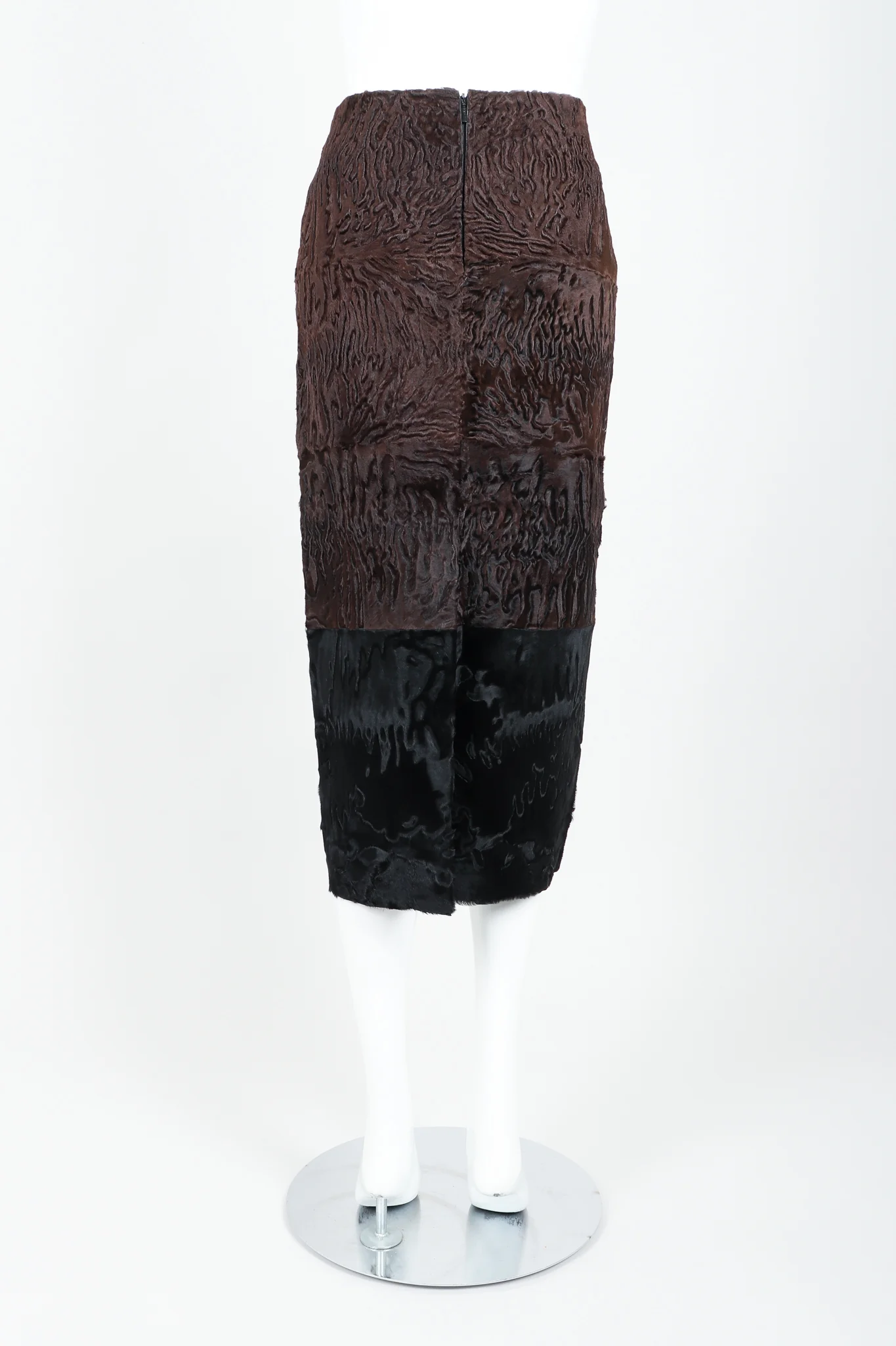 Lamb Fur Midi Pencil Skirt - Image 4
