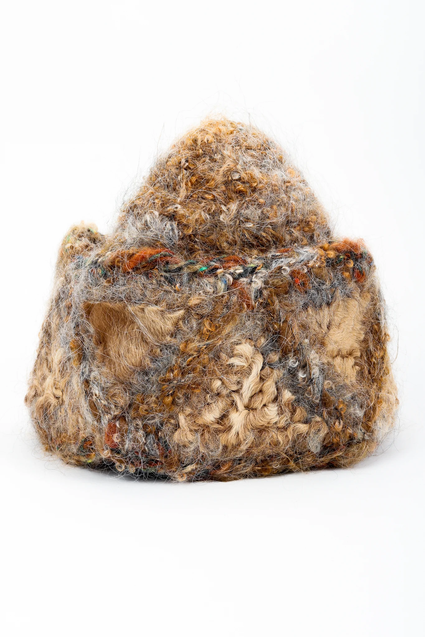 Lamb Fur Patchwork Jacket & Hat Set - Image 18