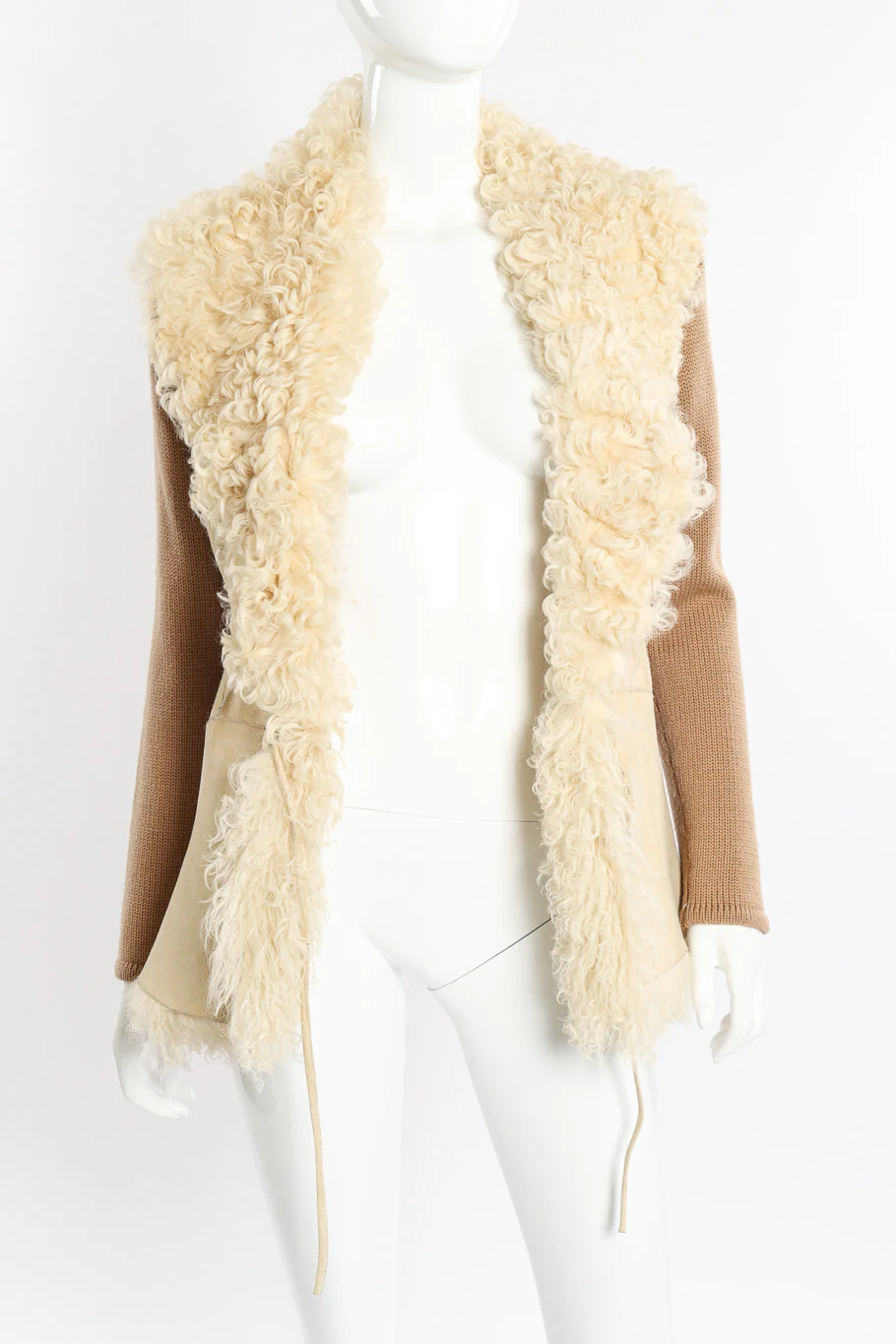 Lamb Suede Wool Knit Jacket - Image 2