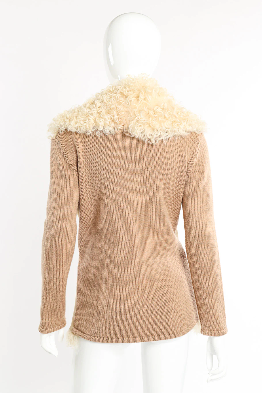 Lamb Suede Wool Knit Jacket - Image 4