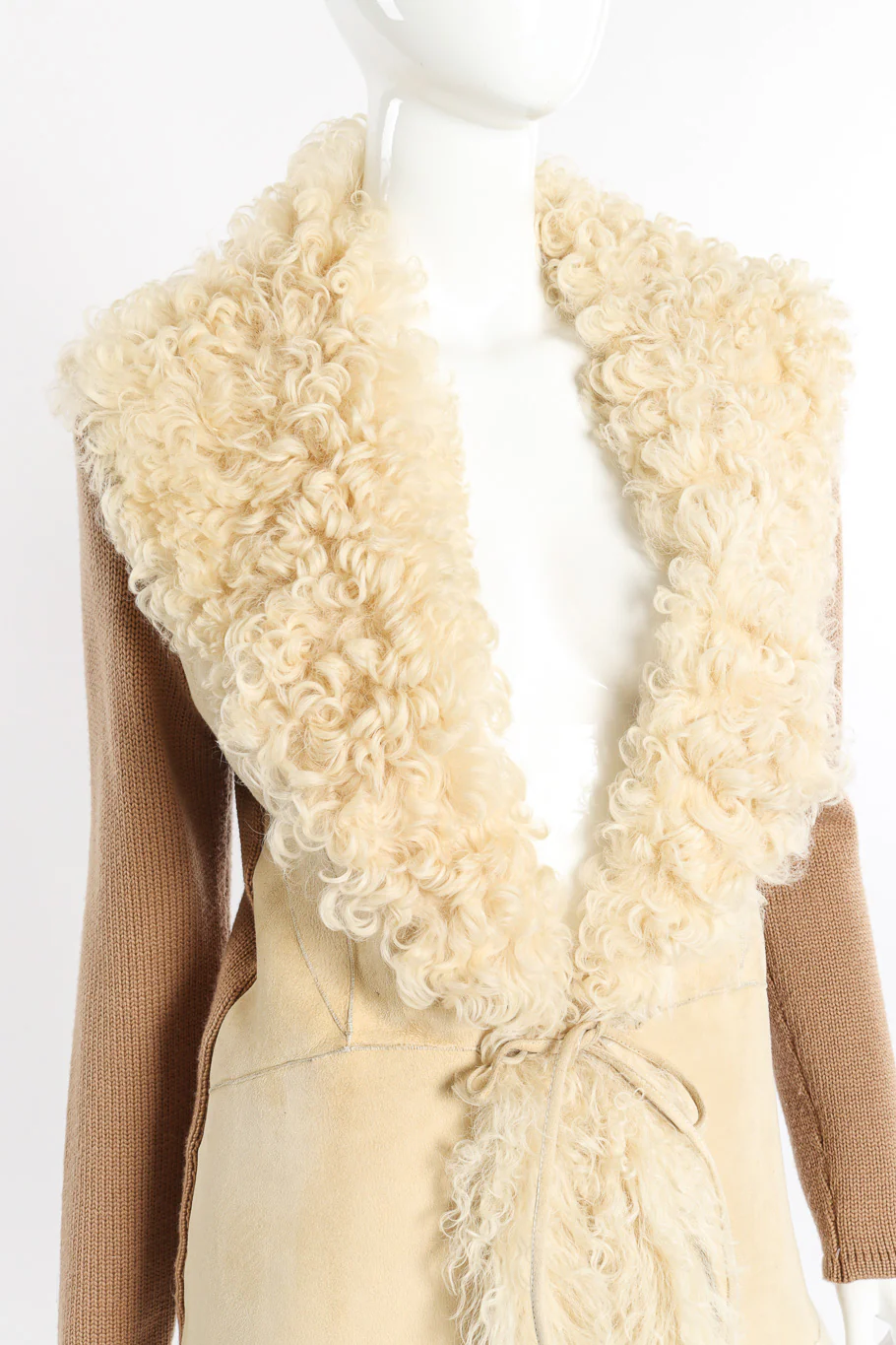 Lamb Suede Wool Knit Jacket - Image 5