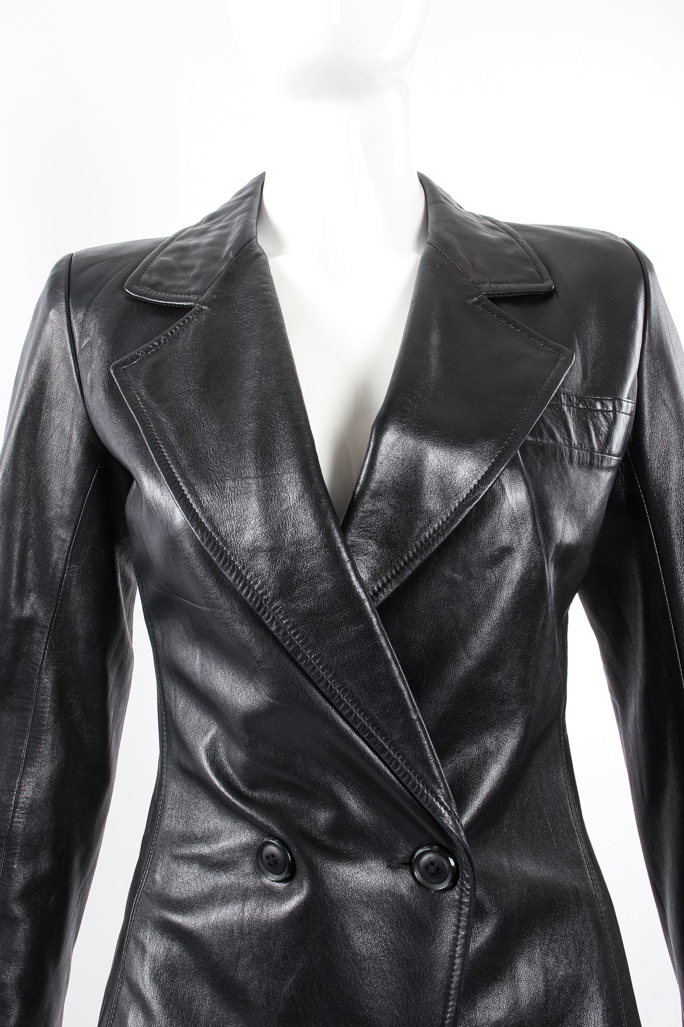 Lambskin Leather Blazer - Image 3