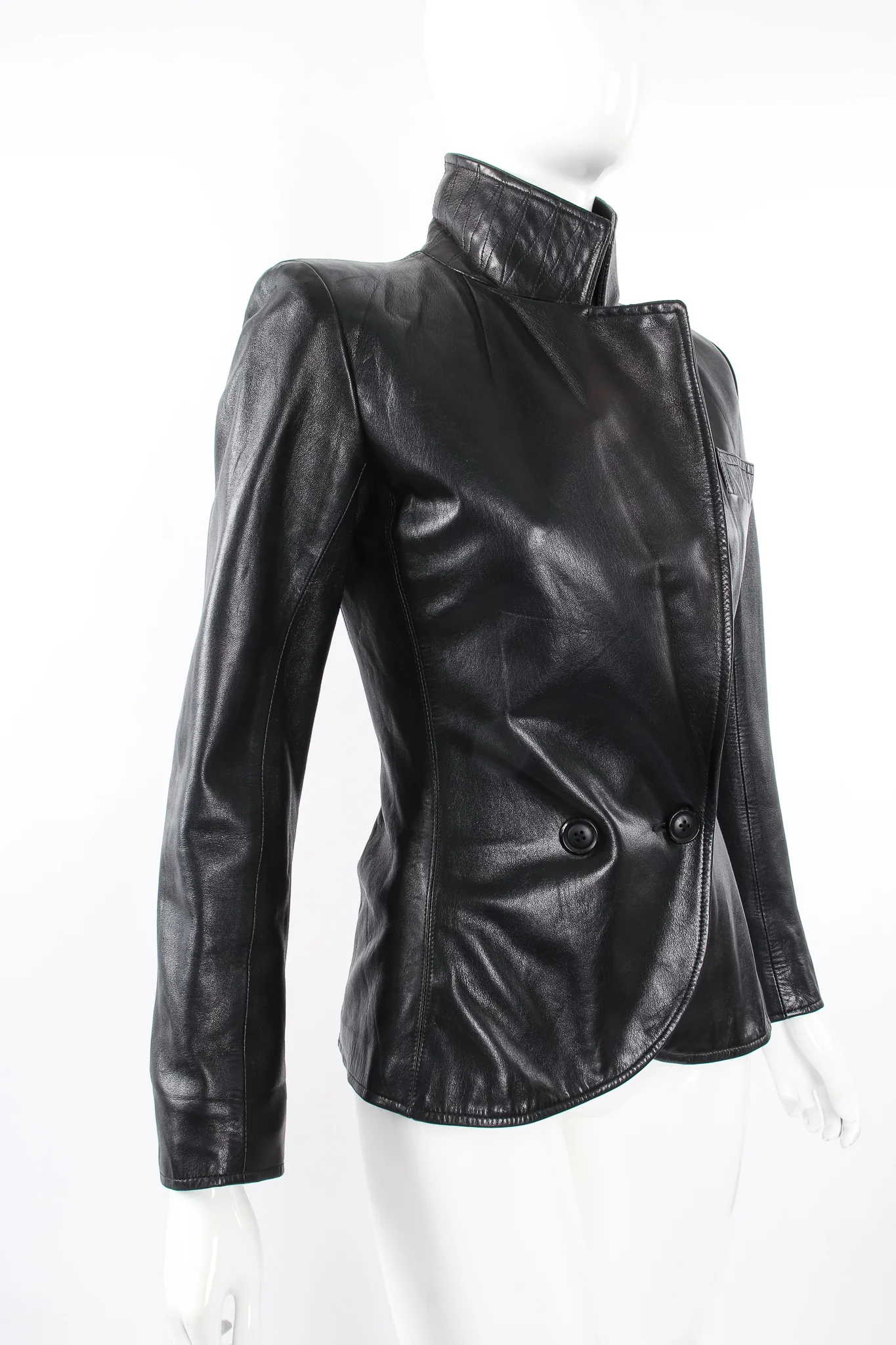 Lambskin Leather Blazer - Image 9