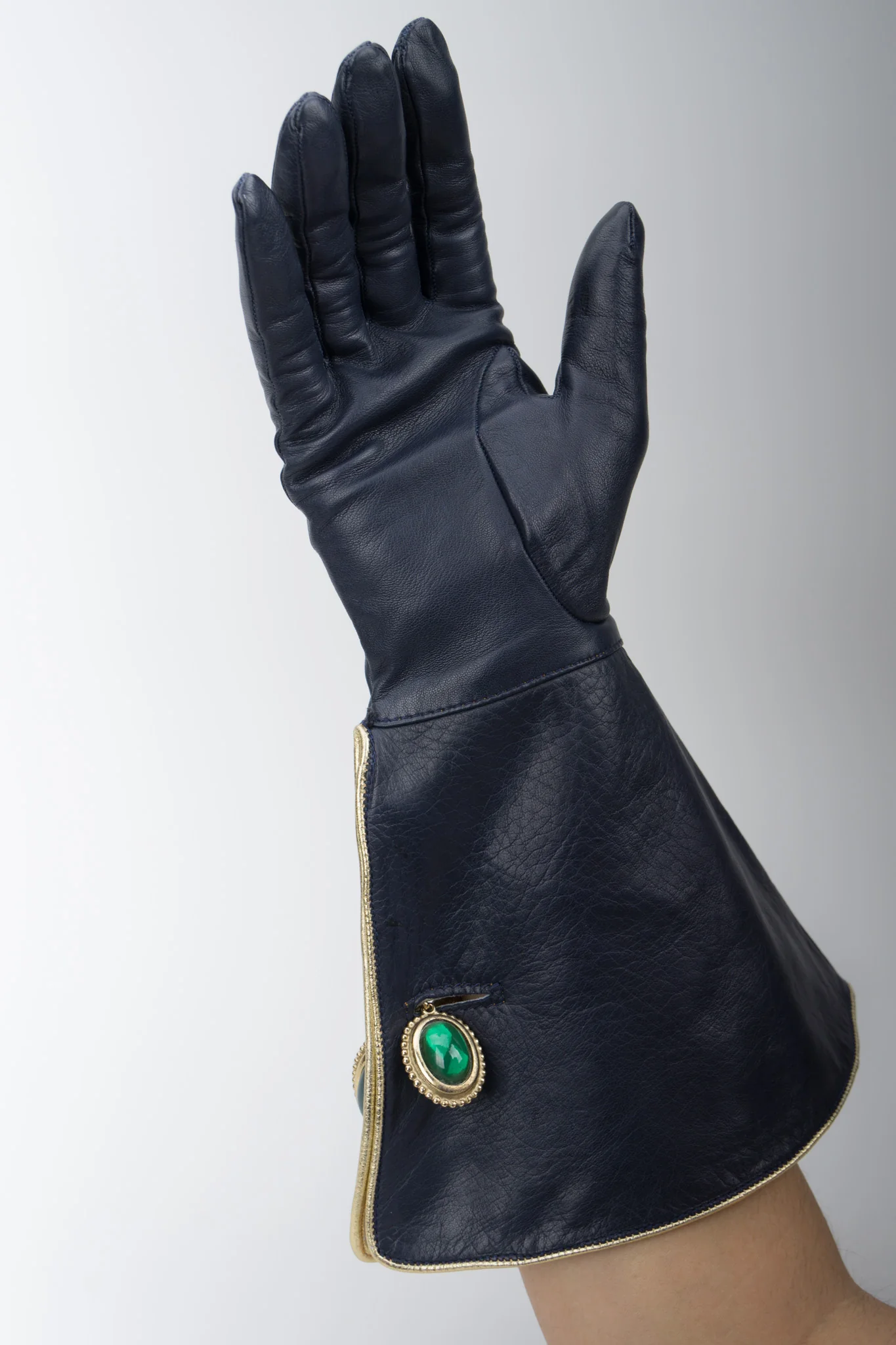 Lamé Cuffed Gauntlet Gloves - Image 11