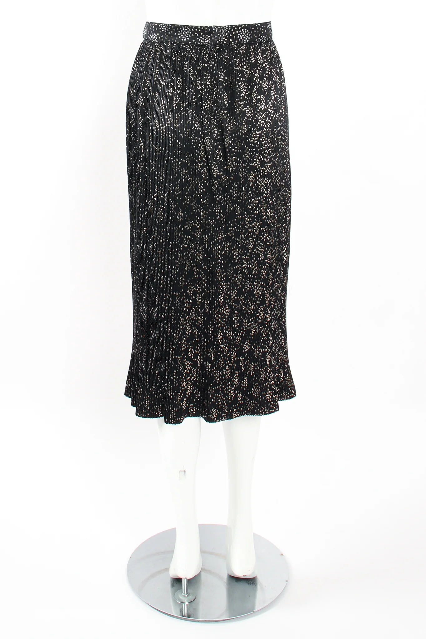 1982 A/W Lamé Dot Ruffle Blouse & Skirt Set - Image 12