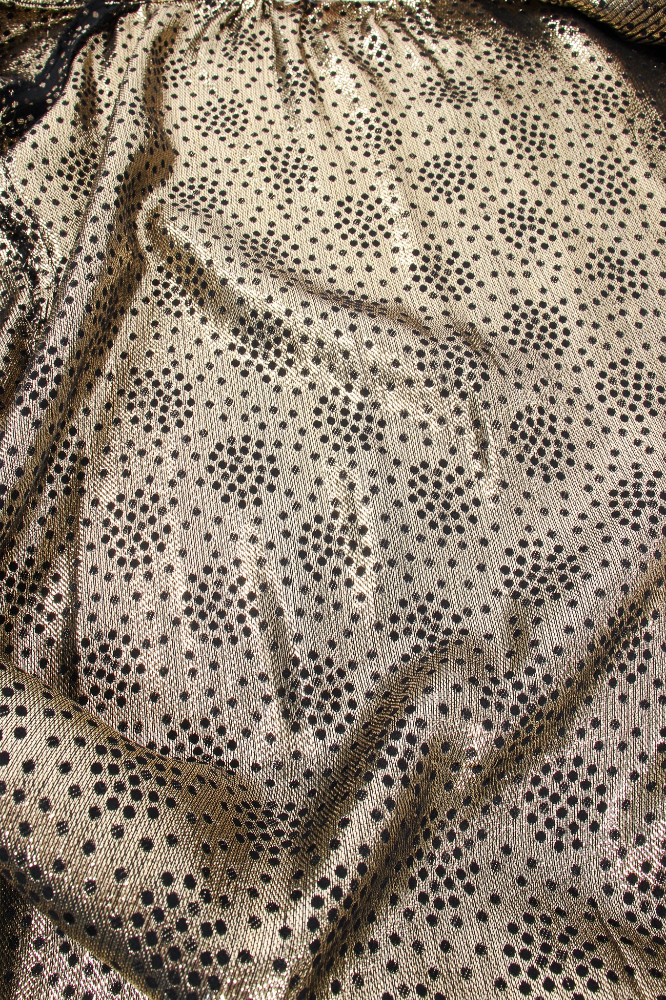1982 A/W Lamé Dot Ruffle Blouse & Skirt Set - Image 15