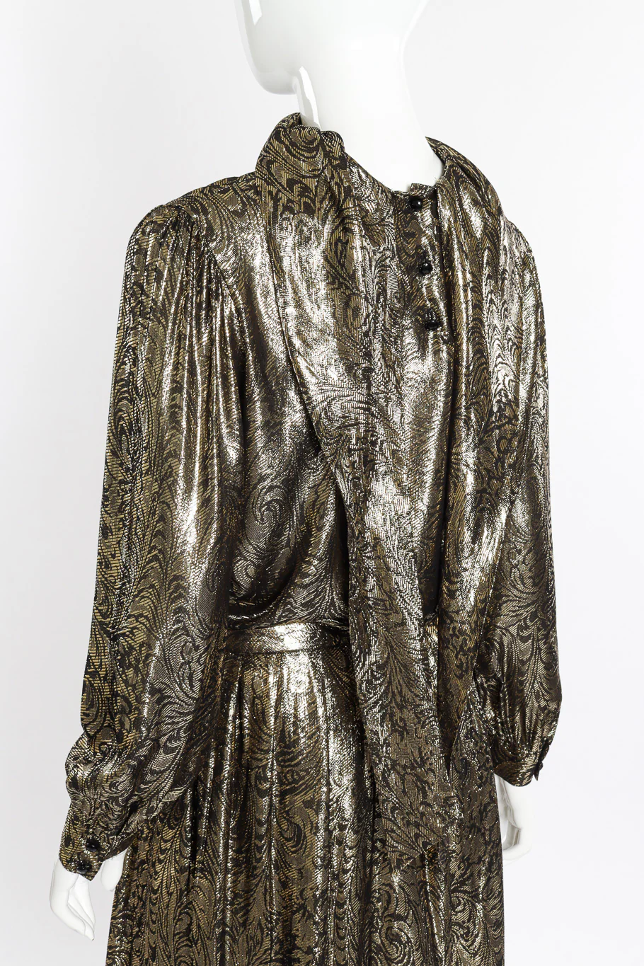 Lamé Jacquard Blouse & Skirt Set - Image 5