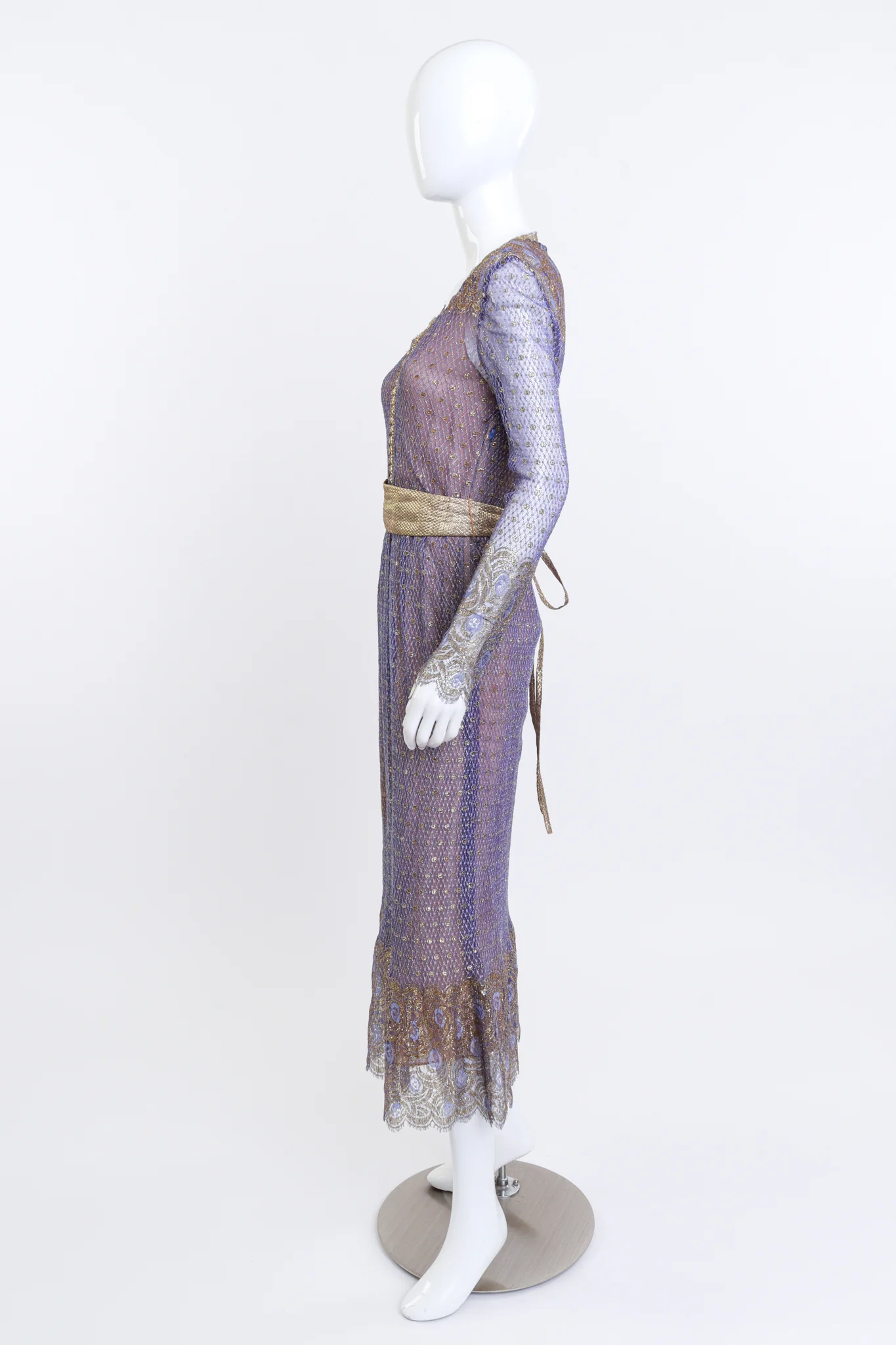 Lamé Lace Maxi Dress - Image 2