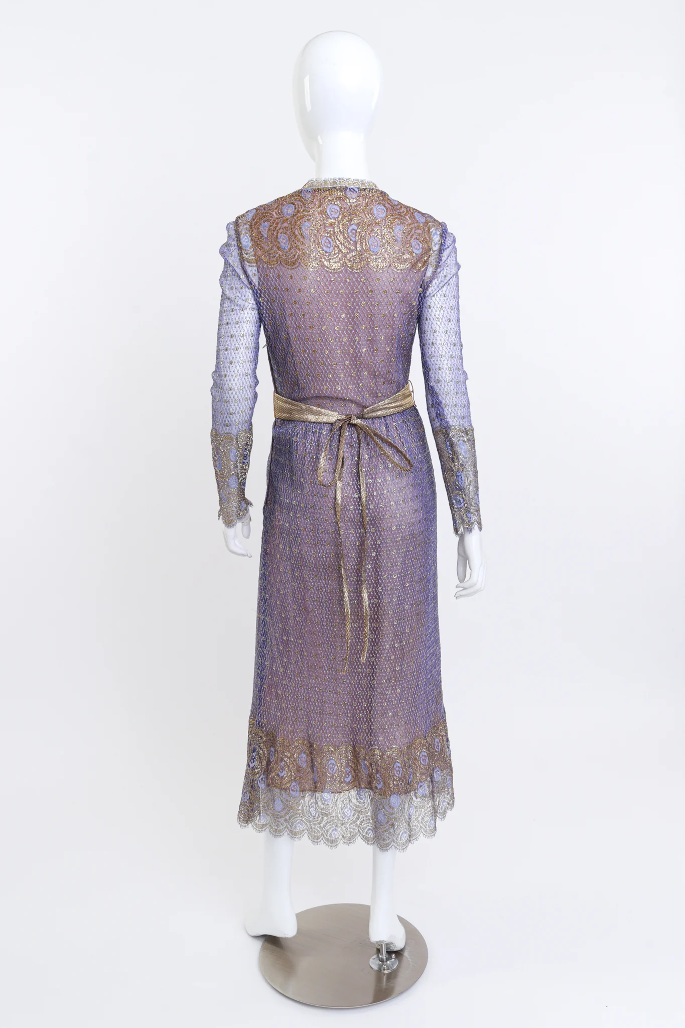 Lamé Lace Maxi Dress - Image 3