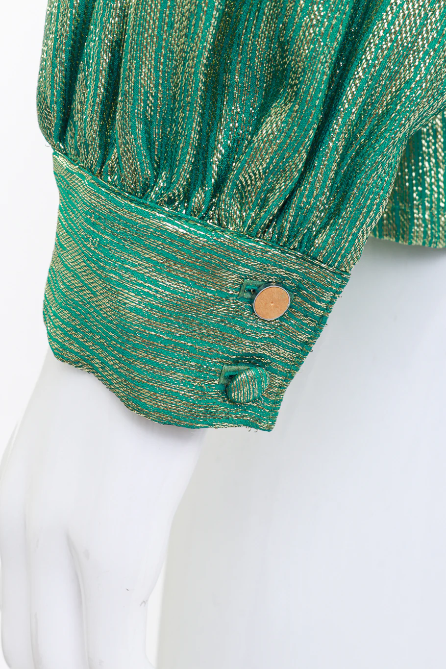 Lamé Pussybow Ruffle Blouse - Image 9