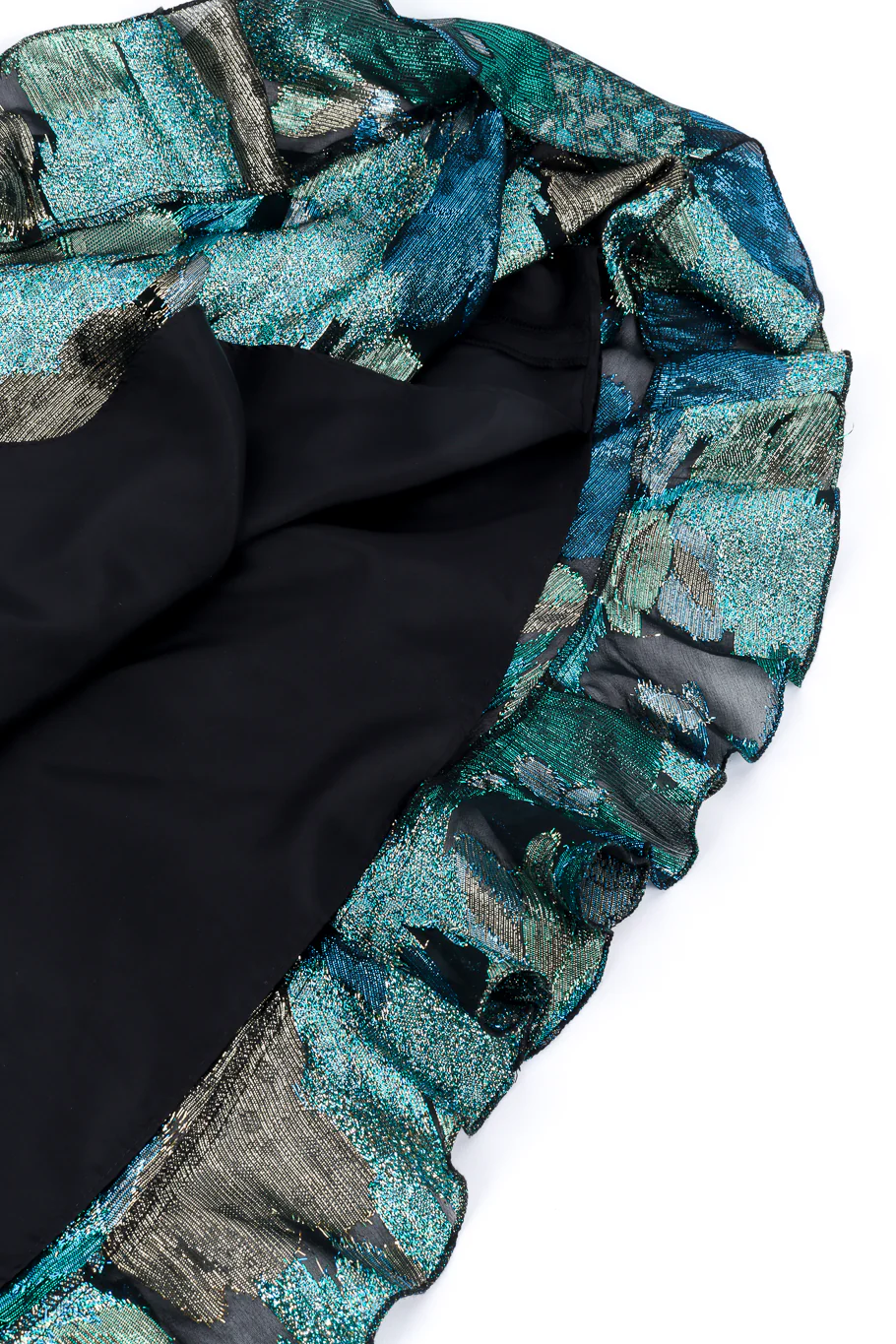 Lamé Ruffle Blouse & Skirt Set - Image 12