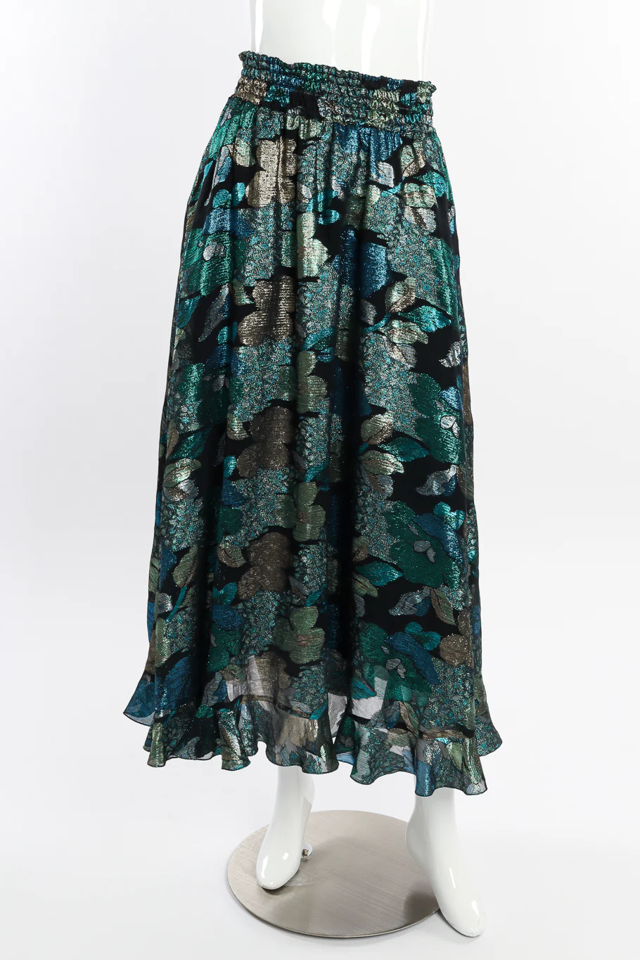 Lamé Ruffle Blouse & Skirt Set - Image 5