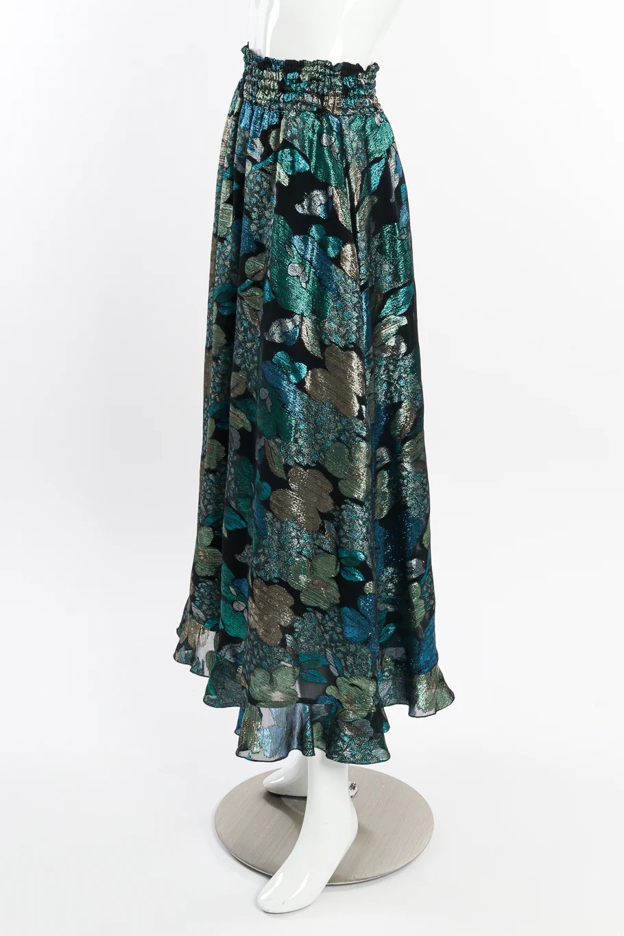 Lamé Ruffle Blouse & Skirt Set - Image 6
