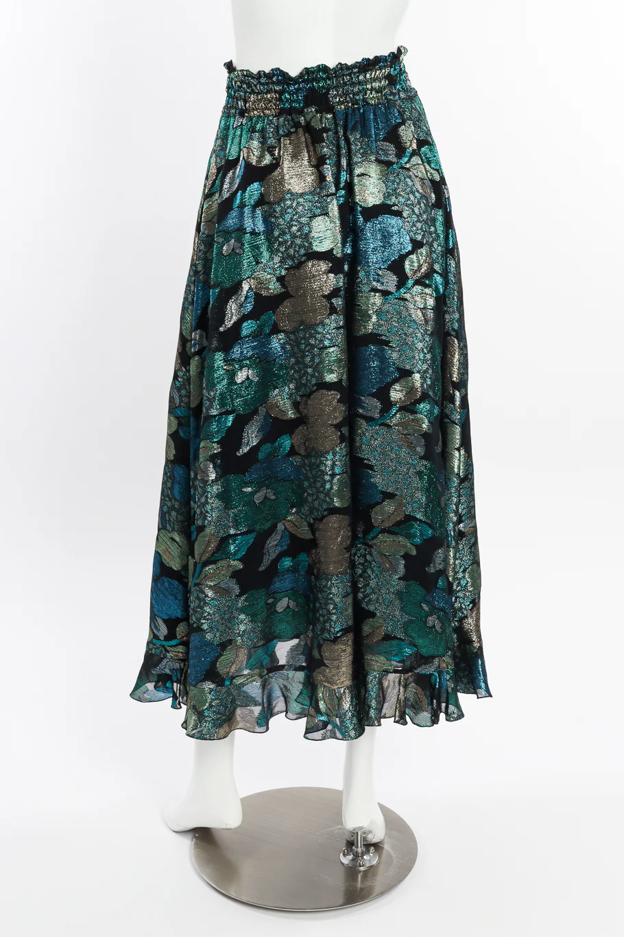 Lamé Ruffle Blouse & Skirt Set - Image 7