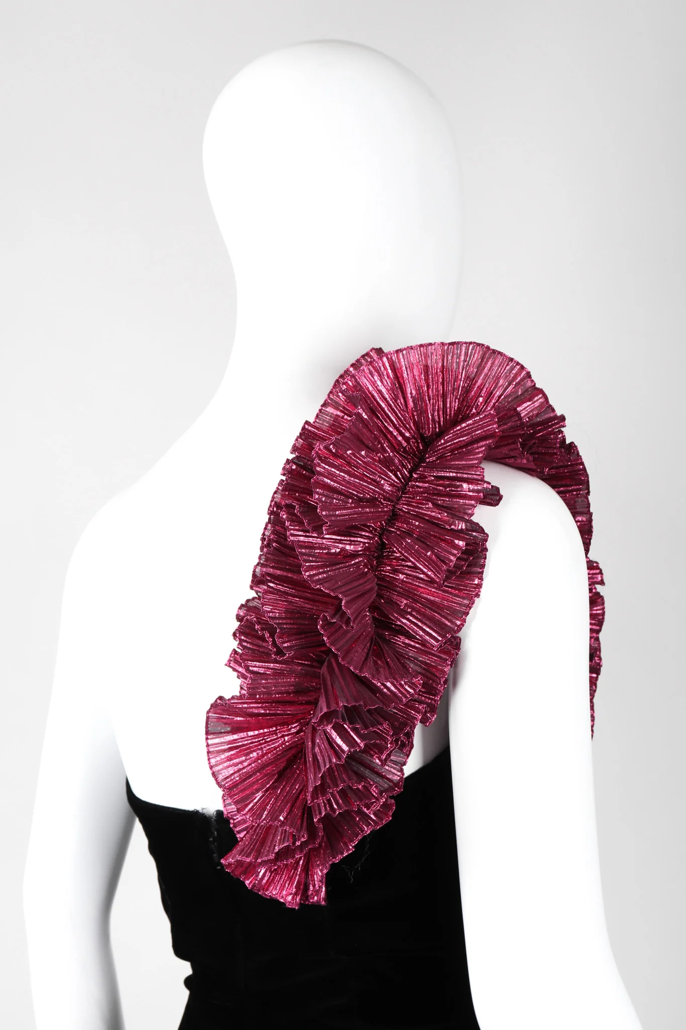 Lamé Ruffle Strap Gown - Image 10