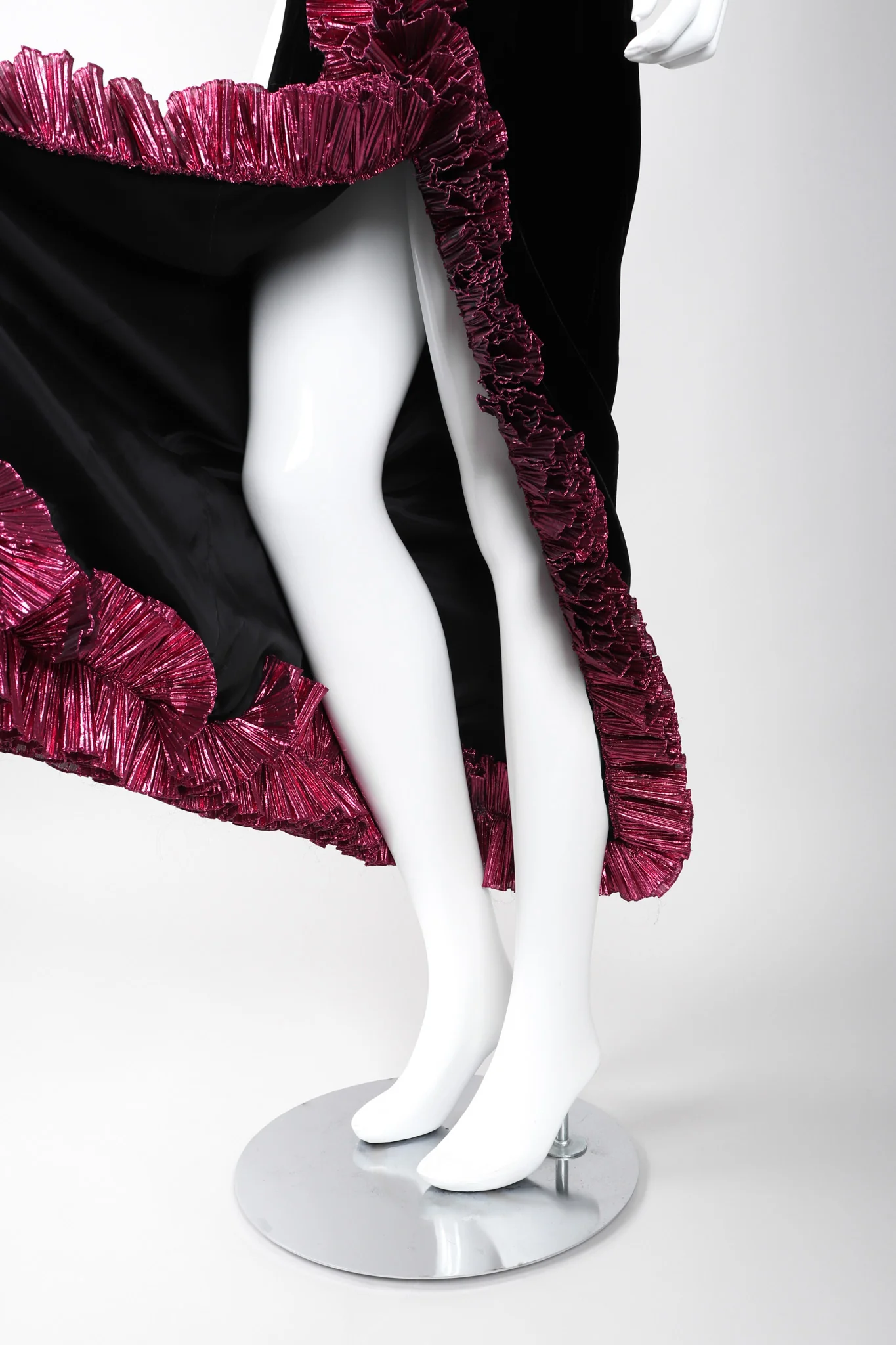 Lamé Ruffle Strap Gown - Image 11