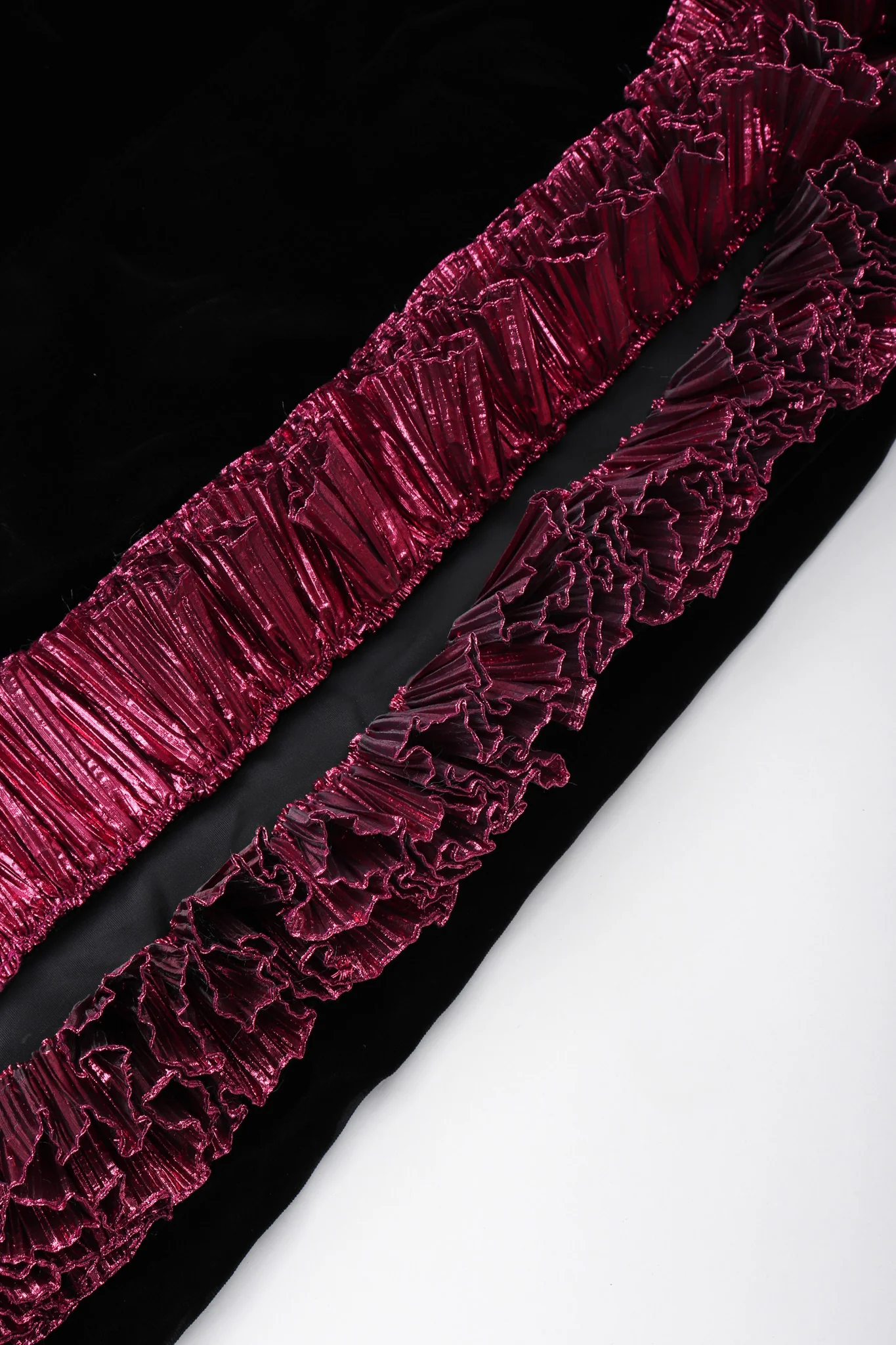 Lamé Ruffle Strap Gown - Image 12