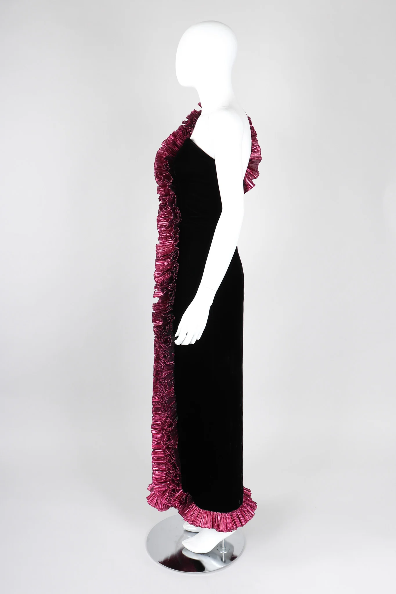 Lamé Ruffle Strap Gown - Image 5