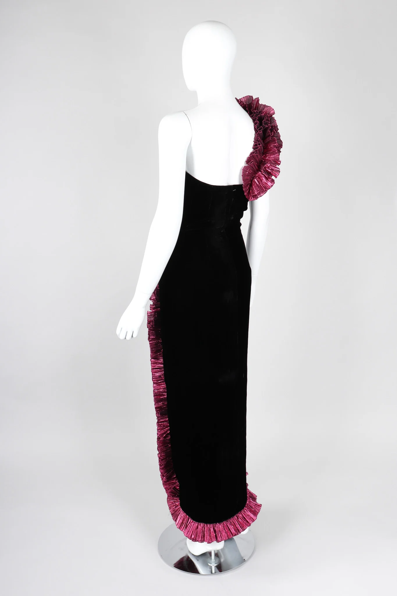 Lamé Ruffle Strap Gown - Image 6