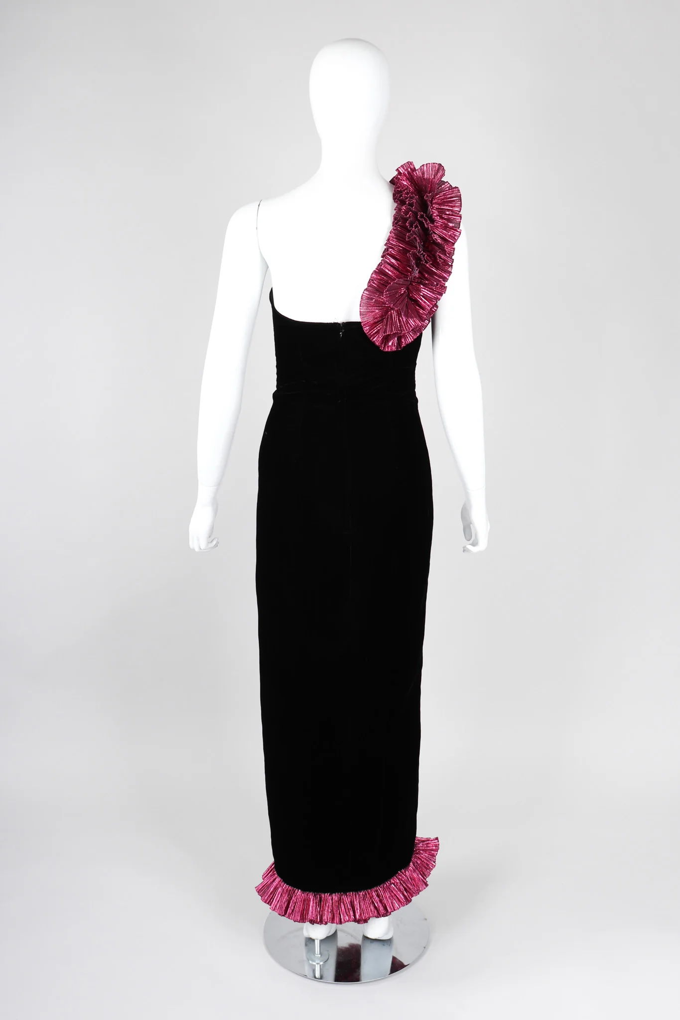Lamé Ruffle Strap Gown - Image 7