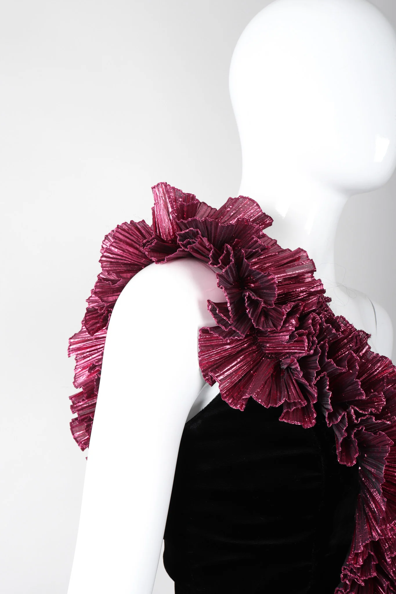 Lamé Ruffle Strap Gown - Image 8