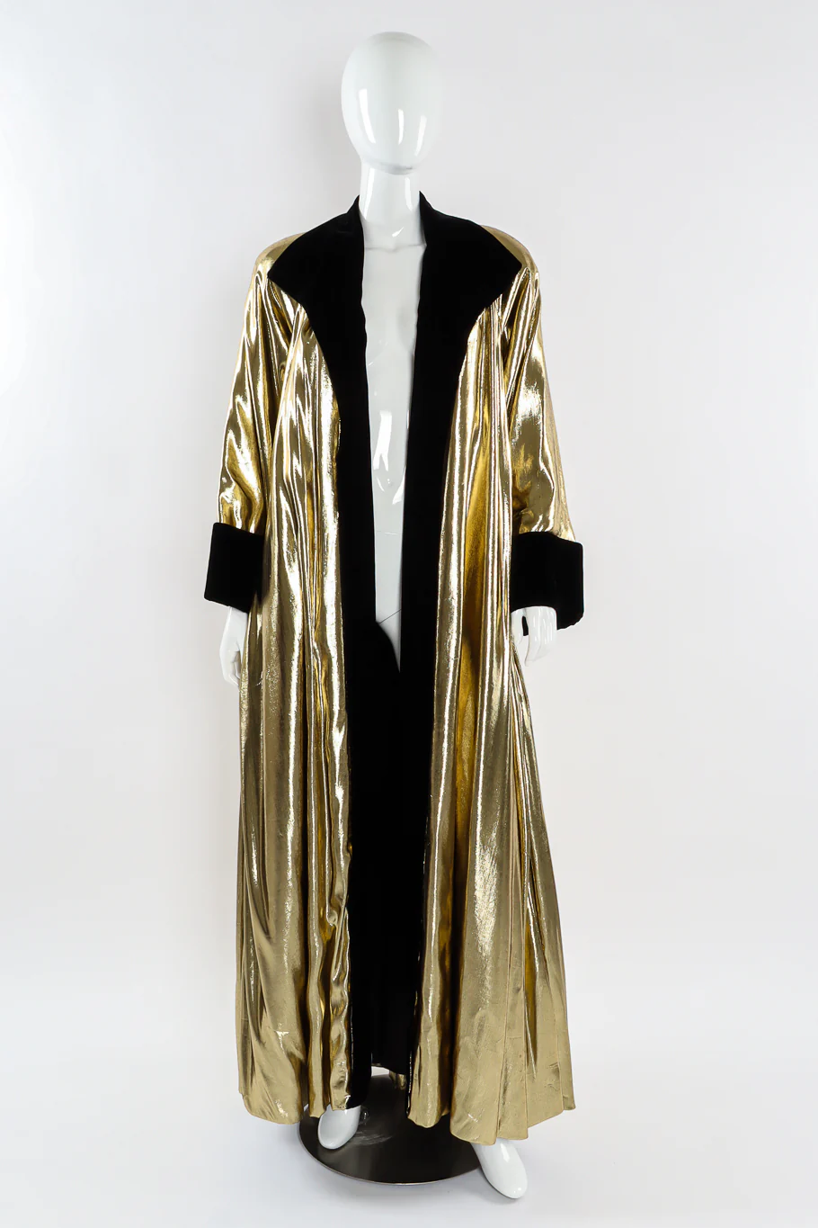 Lamé & Velvet Duster Overcoat