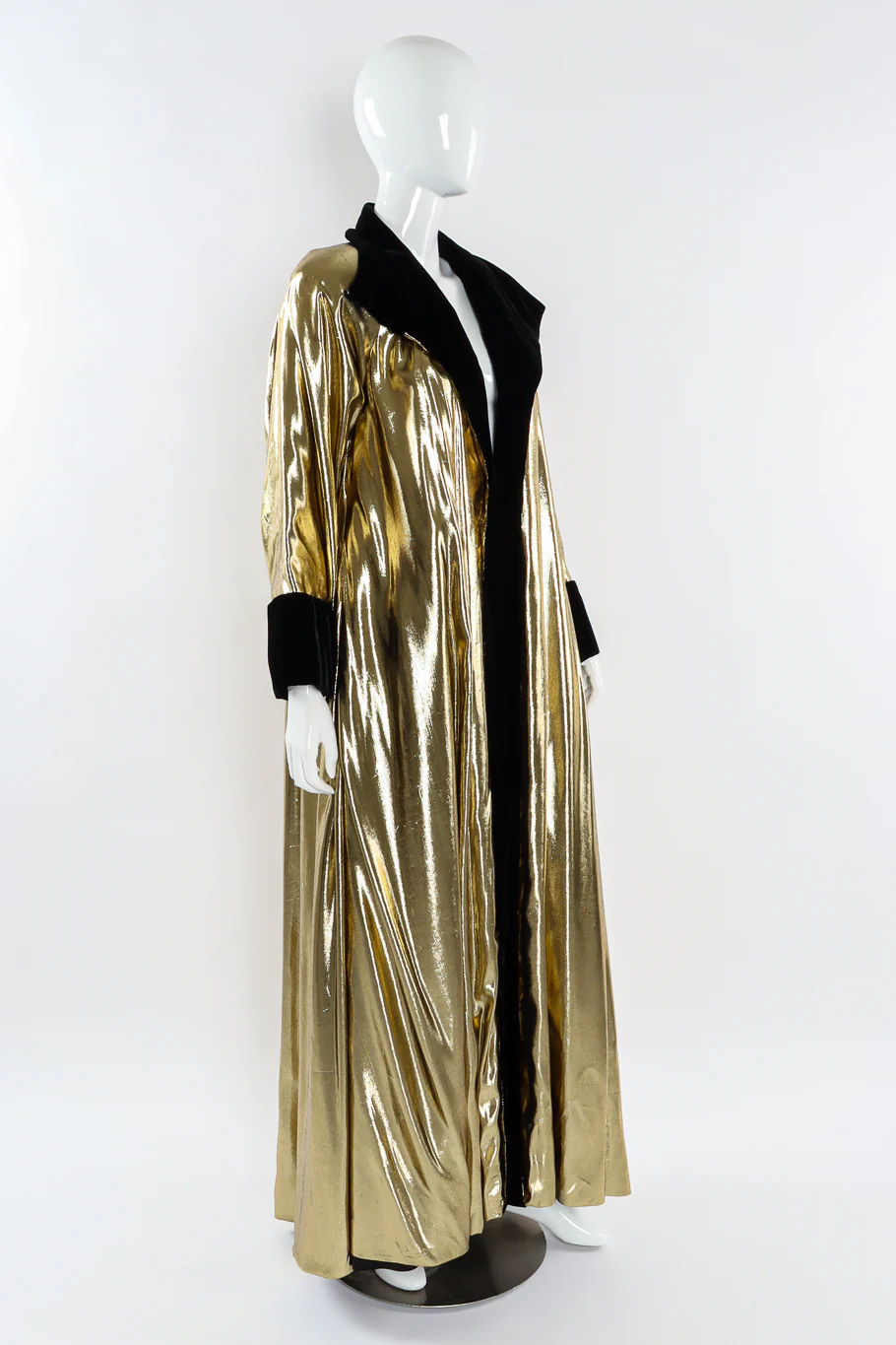 Lamé & Velvet Duster Overcoat - Image 2