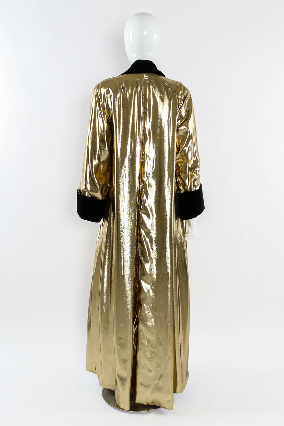 Lamé & Velvet Duster Overcoat - Image 5