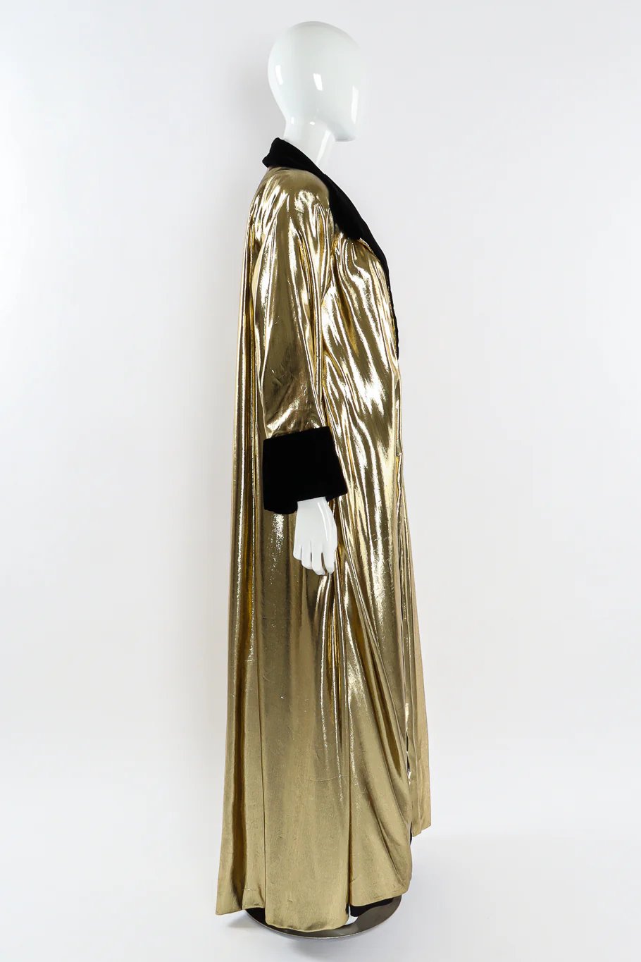 Lamé & Velvet Duster Overcoat - Image 6
