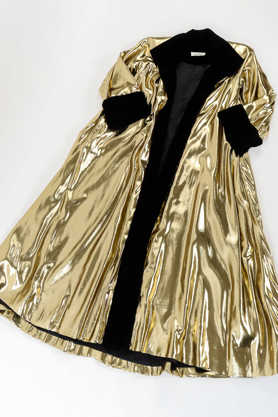 Lamé & Velvet Duster Overcoat - Image 8