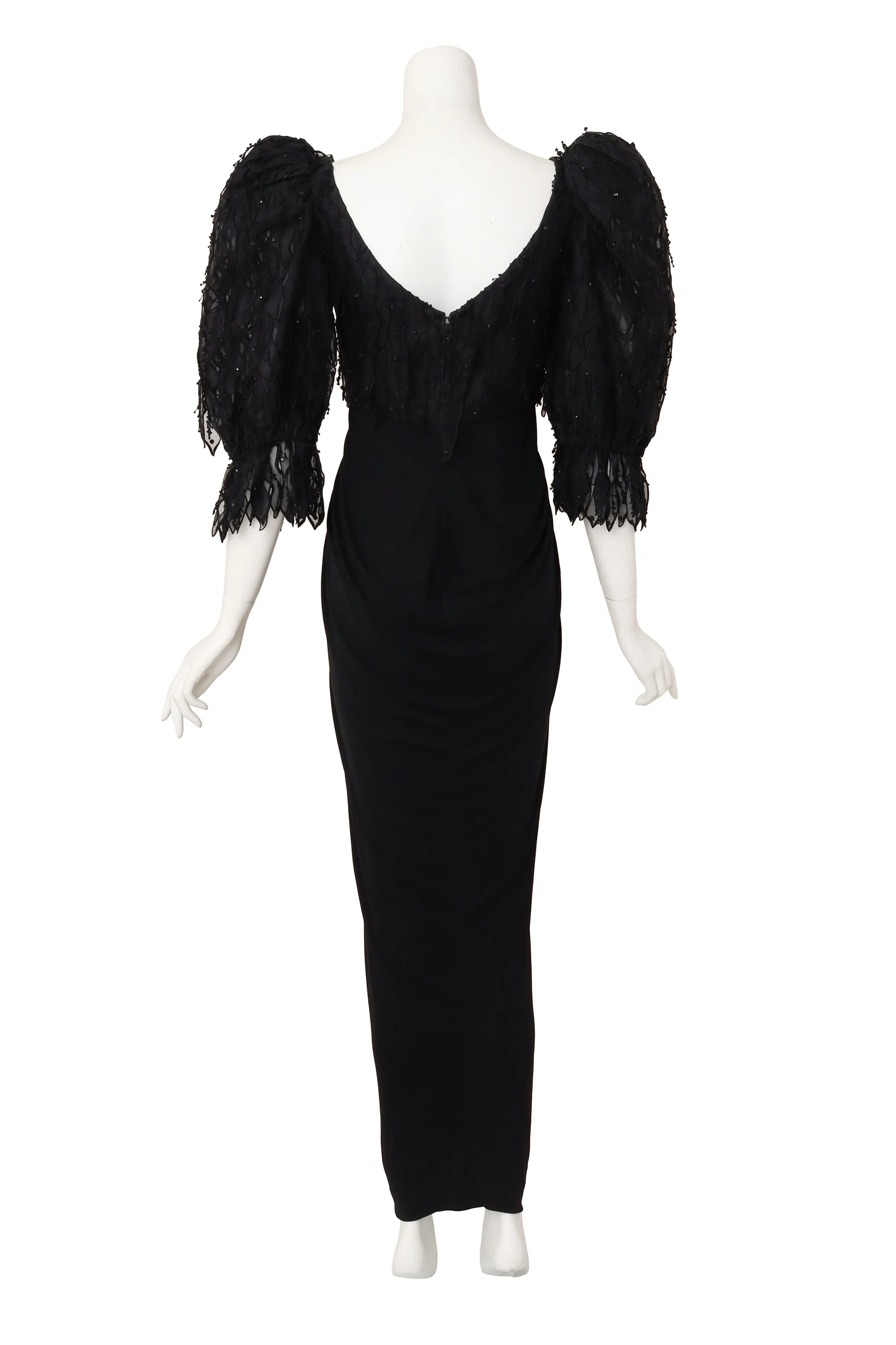 Lantern Sleeve Evening Gown - Image 4