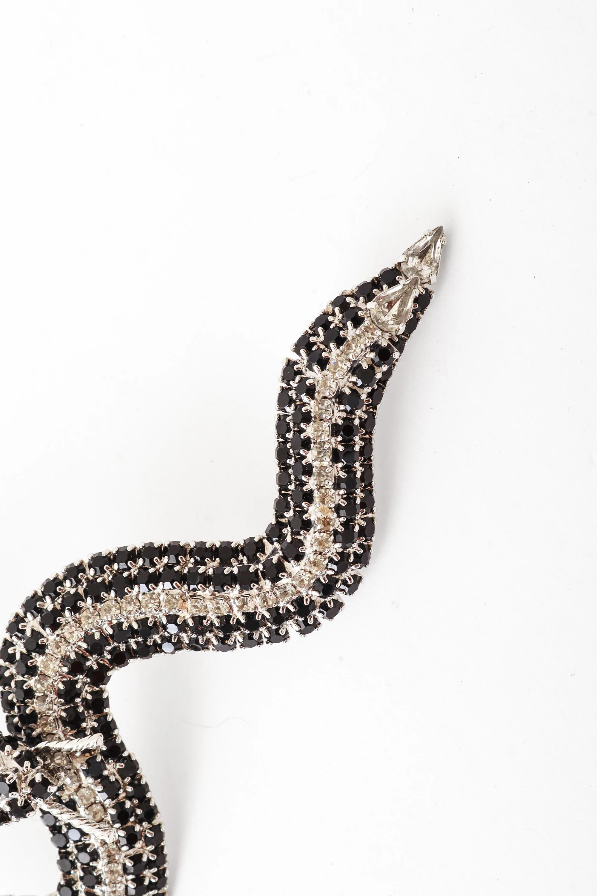 Large Crystal Snake Brooch - Image 3