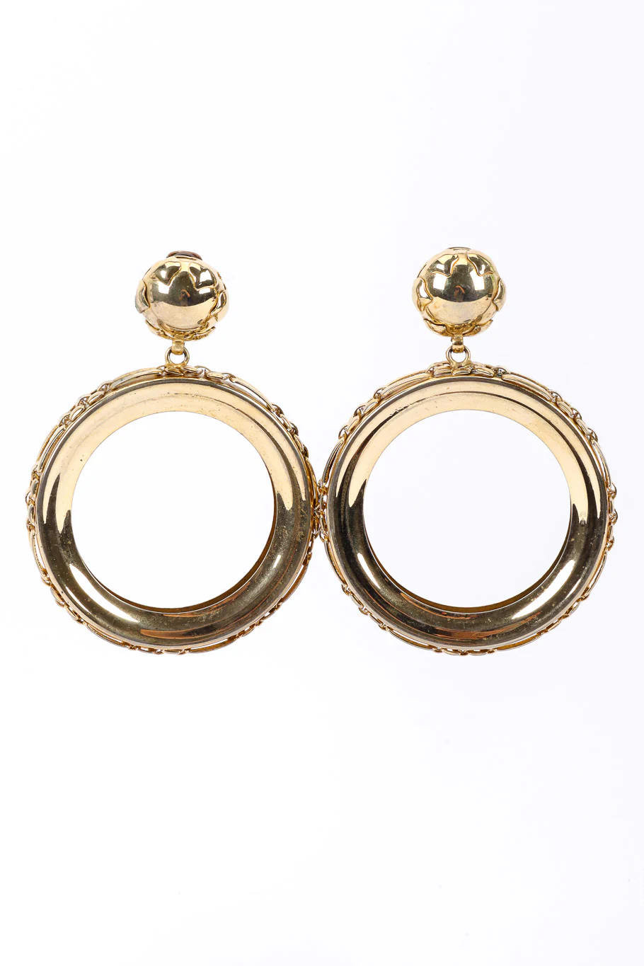 Large Hoop Drop Earrings