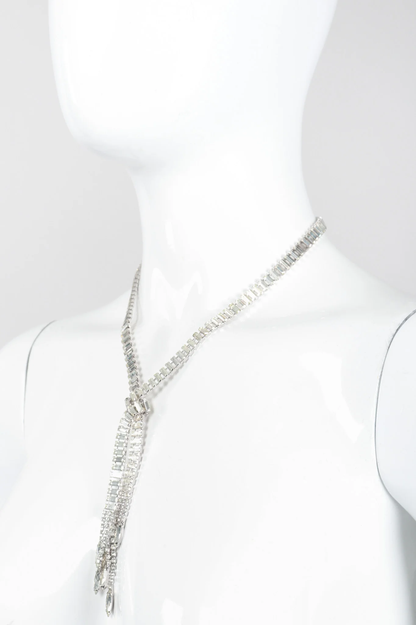 Crystal Lariat Knot Necklace