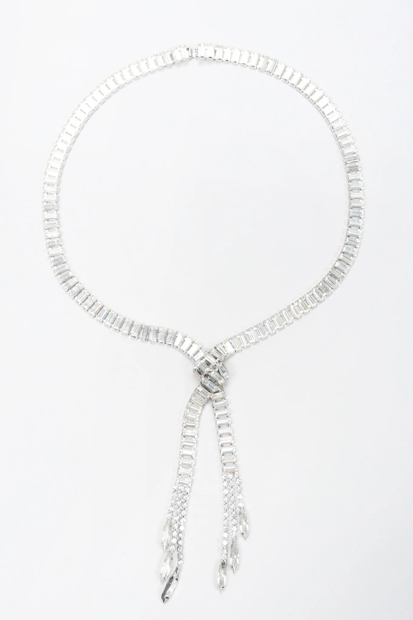Crystal Lariat Knot Necklace - Image 2