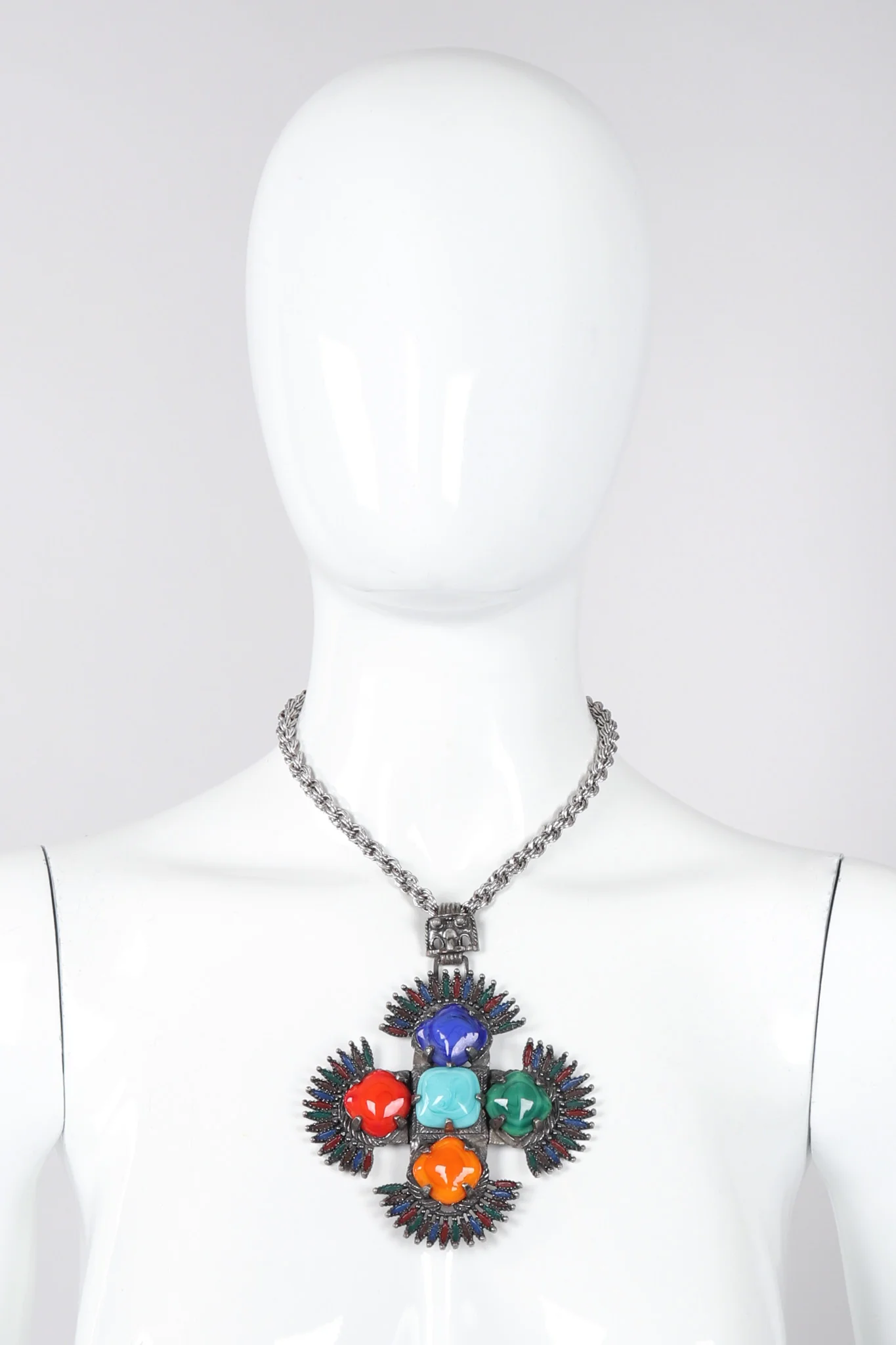 Larry Vrba Mayan Medallion Pendant - Image 6