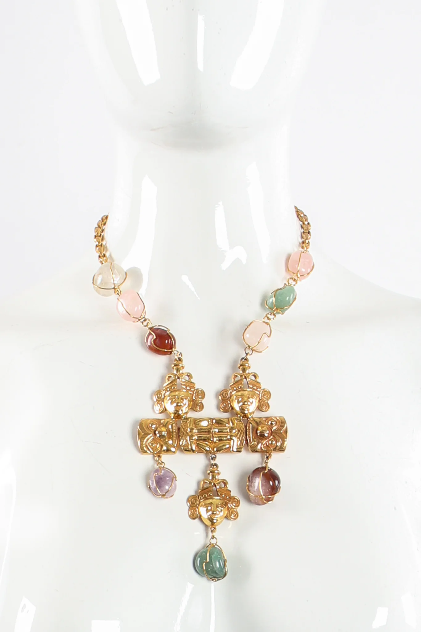 Larry Vrba Mayan Rock Crystal Necklace - Image 3