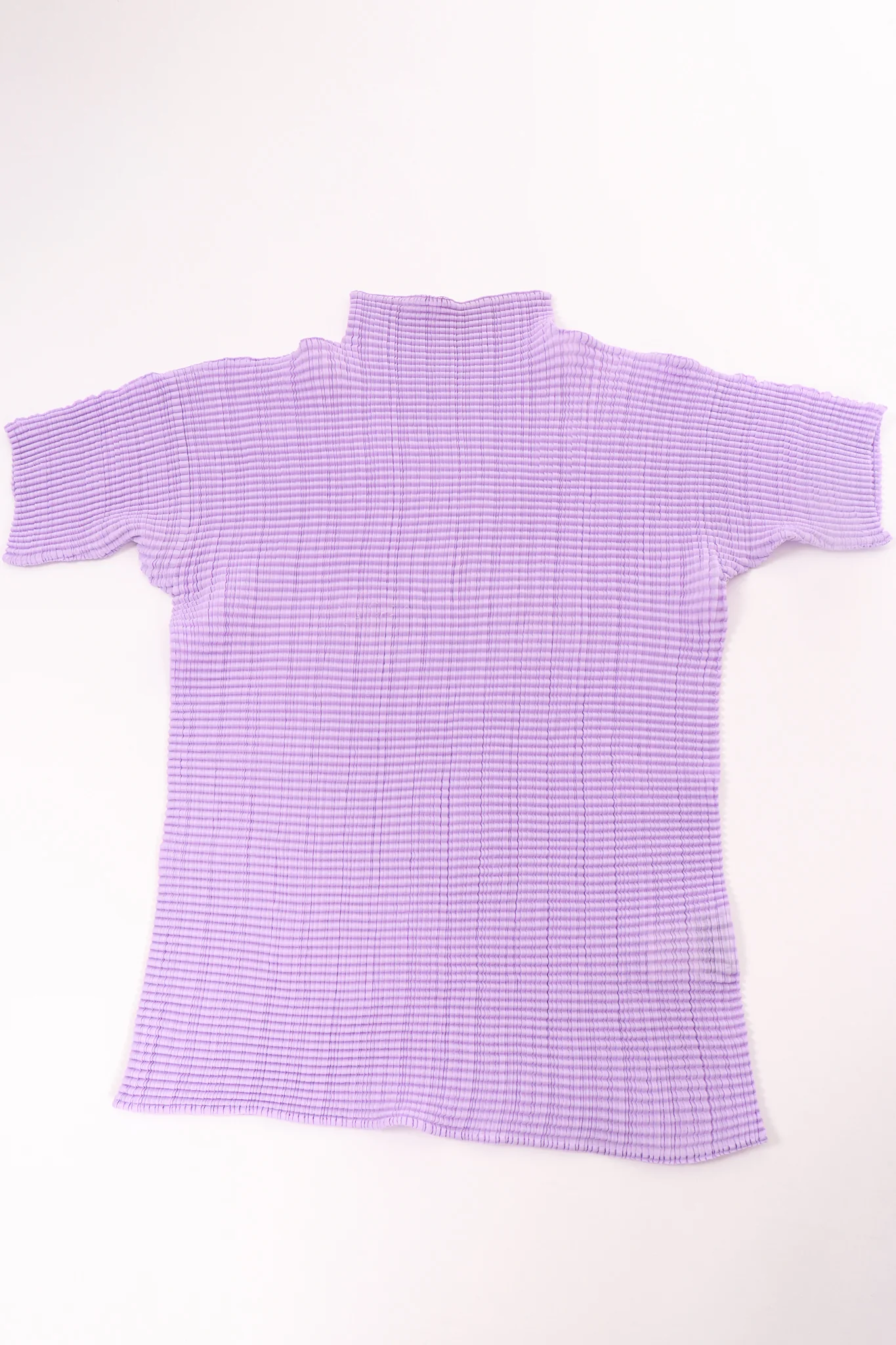 Lavender Pleated Turtleneck Top - Image 6