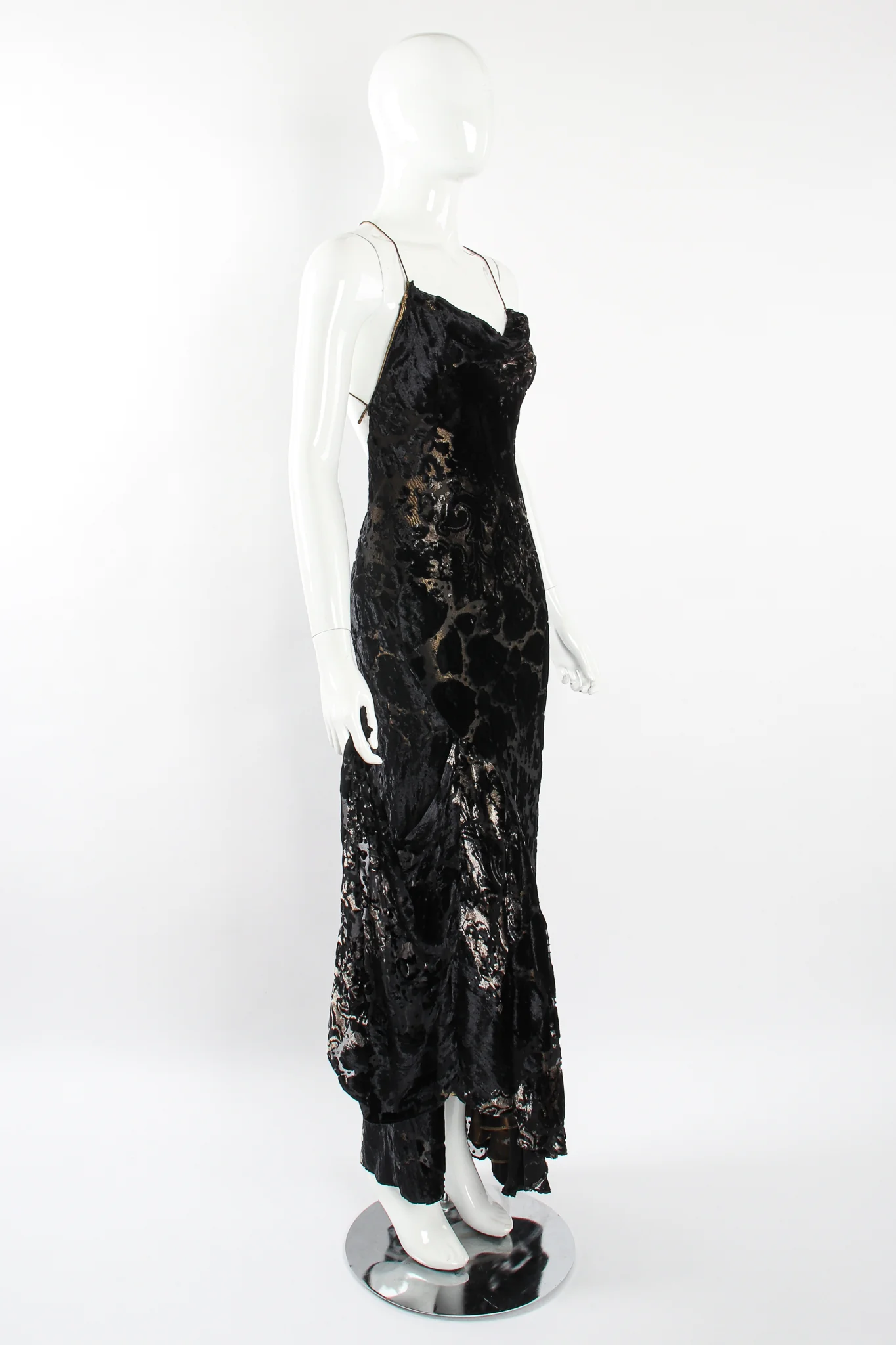 Layered Velvet Burnout Gown - Image 4